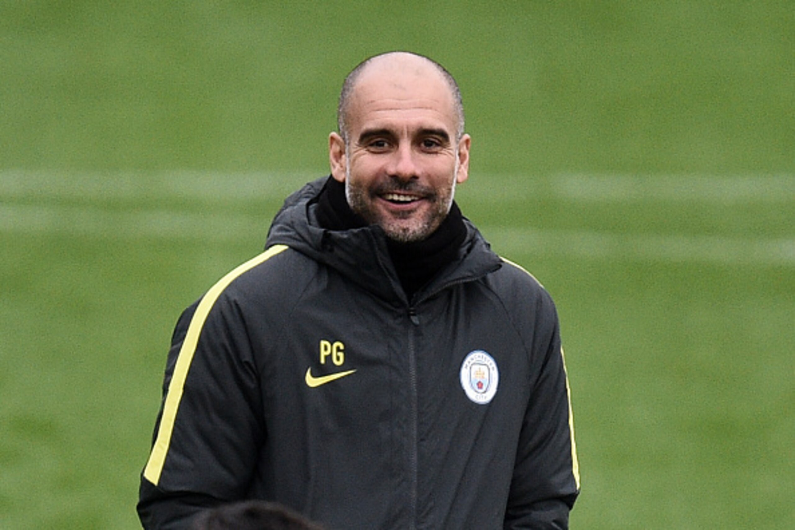 Manchester City's Spanish coach Pep Guardiola attends a training session at the City Football Academy in Manchester, northern England, on November 22, 2016.
Manchester City are due to play VfL Borussia Moenchengladbach in Group C of the UEFA Champions Lea