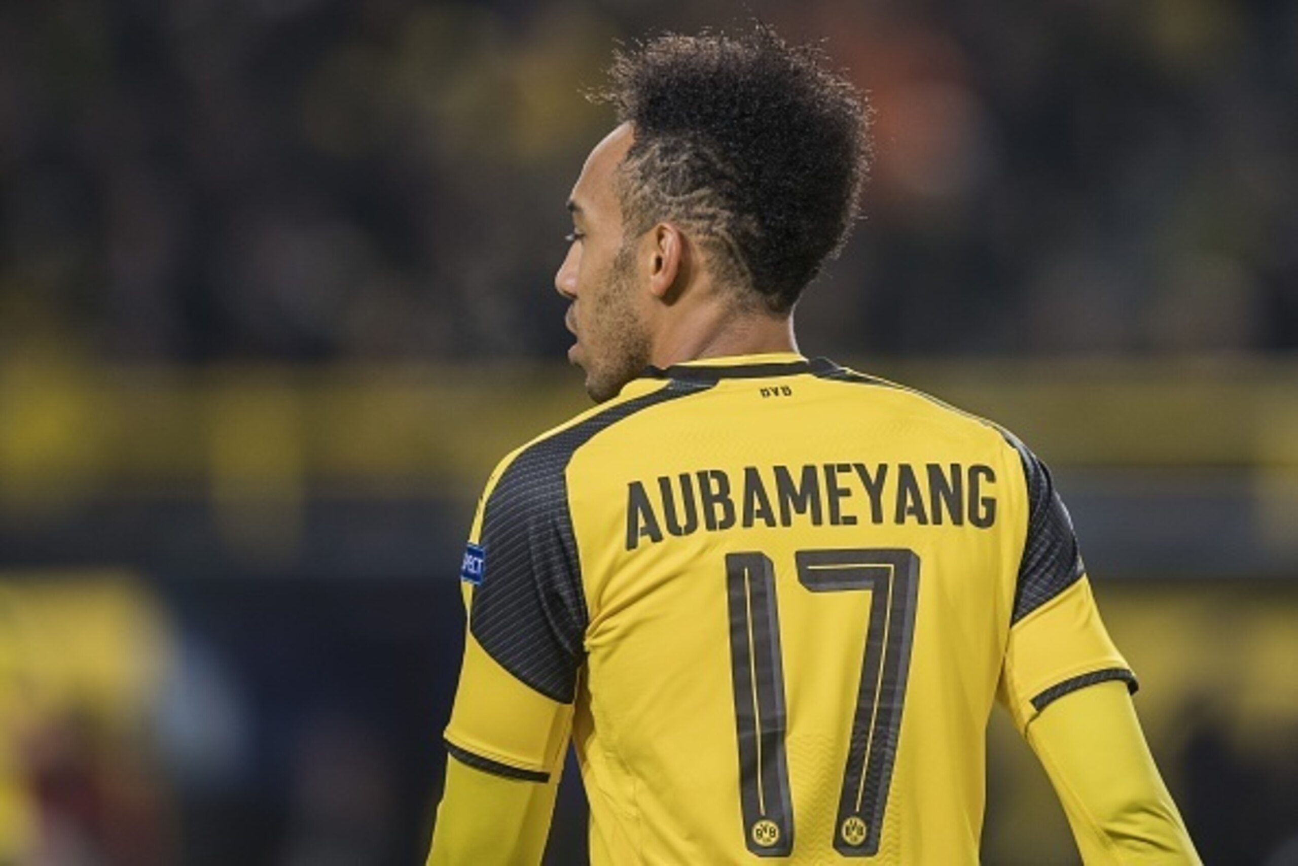 Pierre-Emerick Aubameyang of Borussia Dortmundduring the UEFA Champions League group F match between Borussia Dortmund and Legia Warsaw on November 22, 2016 at the Signal Iduna Park stadium in Dortmund, Germany.(Photo by VI Images via Getty Images)