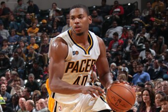 INDIANAPOLIS, IN - NOVEMBER 25:  Glenn Robinson III #40 of the Indiana Pacers handles the ball against the Brooklyn Nets on November 25, 2016 at Bankers Life Fieldhouse in Indianapolis, Indiana. NOTE TO USER: User expressly acknowledges and agrees that, b