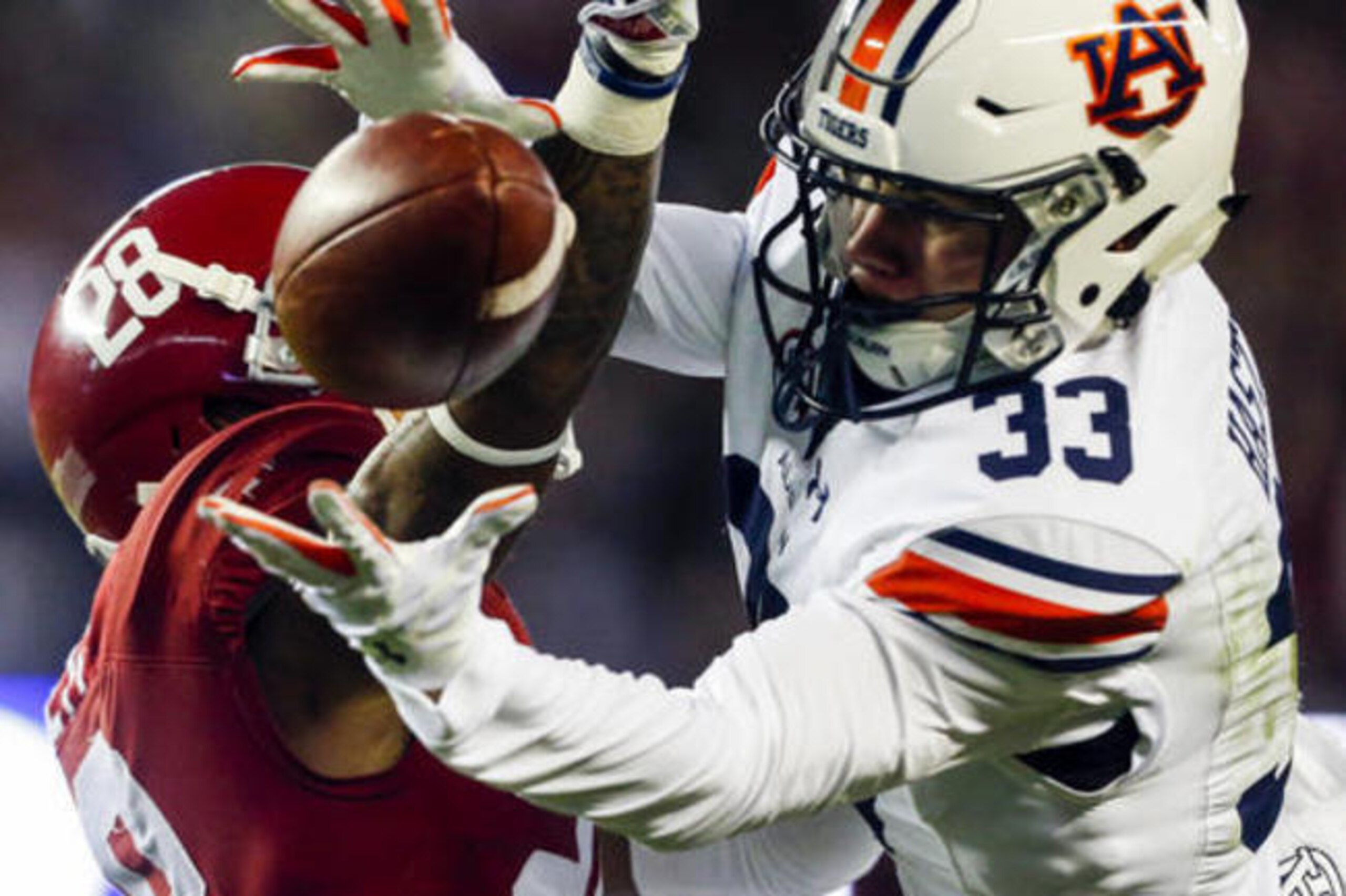Auburn completed just seven passes, with 55 of its 116 receiving yards coming on one play.