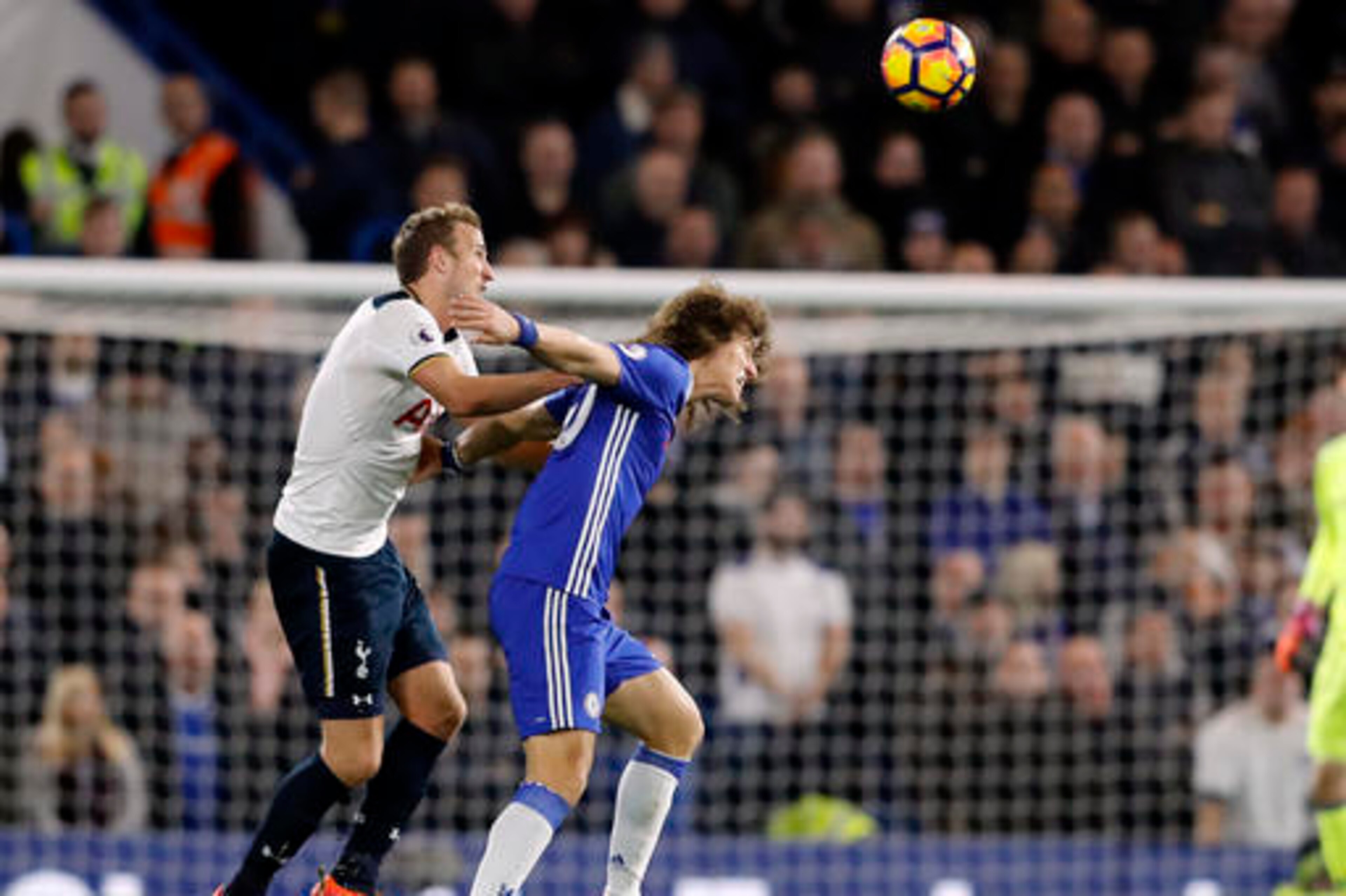 Harry Kane led from the front in making life uncomfortable for Chelsea's defence. Harry Kane led from the front in making life uncomfortable for Chelsea's defence.