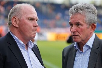 Hoeness (left) was a big fan of Jupp Heynckes (right).