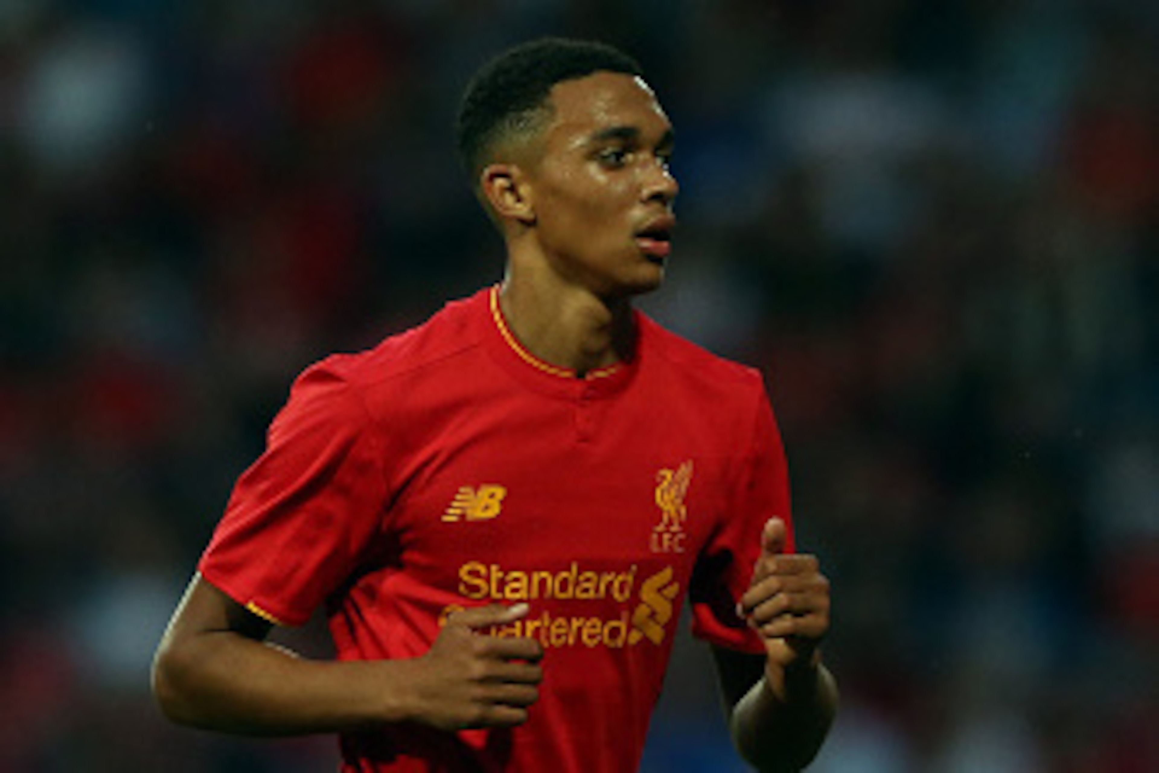 HUDDERSFIELD, ENGLAND - JULY 20:  Trent Alexander-Arnold of Liverpool during the  Pre-Season Friendly match between Huddersfield Town and Liverpool at the Galpharm Stadium on July 20, 2016 in Huddersfield, England.  (Photo by Nigel Roddis/Getty Images)