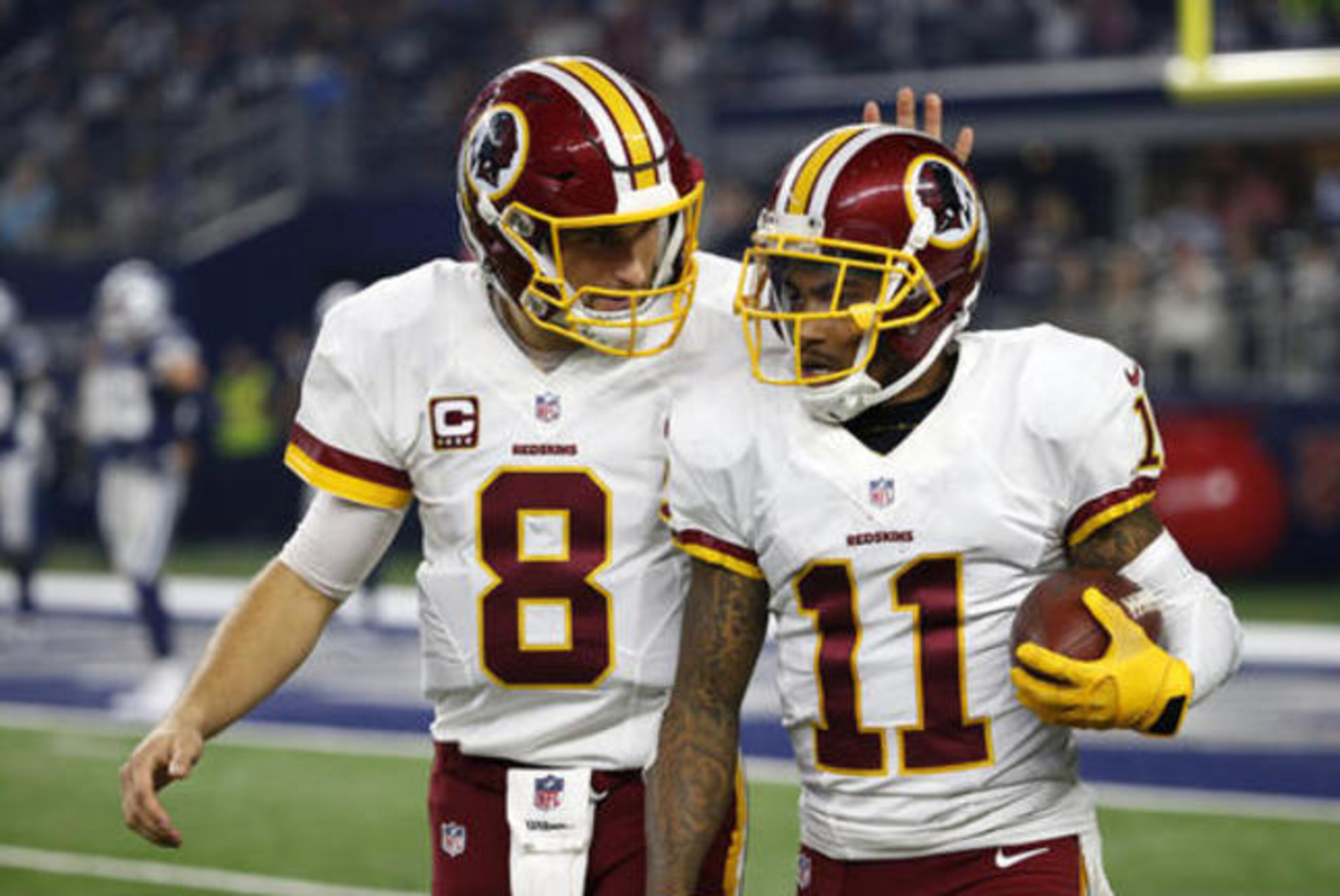 Redskins QB Kirk Cousins (left) and WR DeSean Jackson Redskins QB Kirk Cousins (left) and WR DeSean Jackson