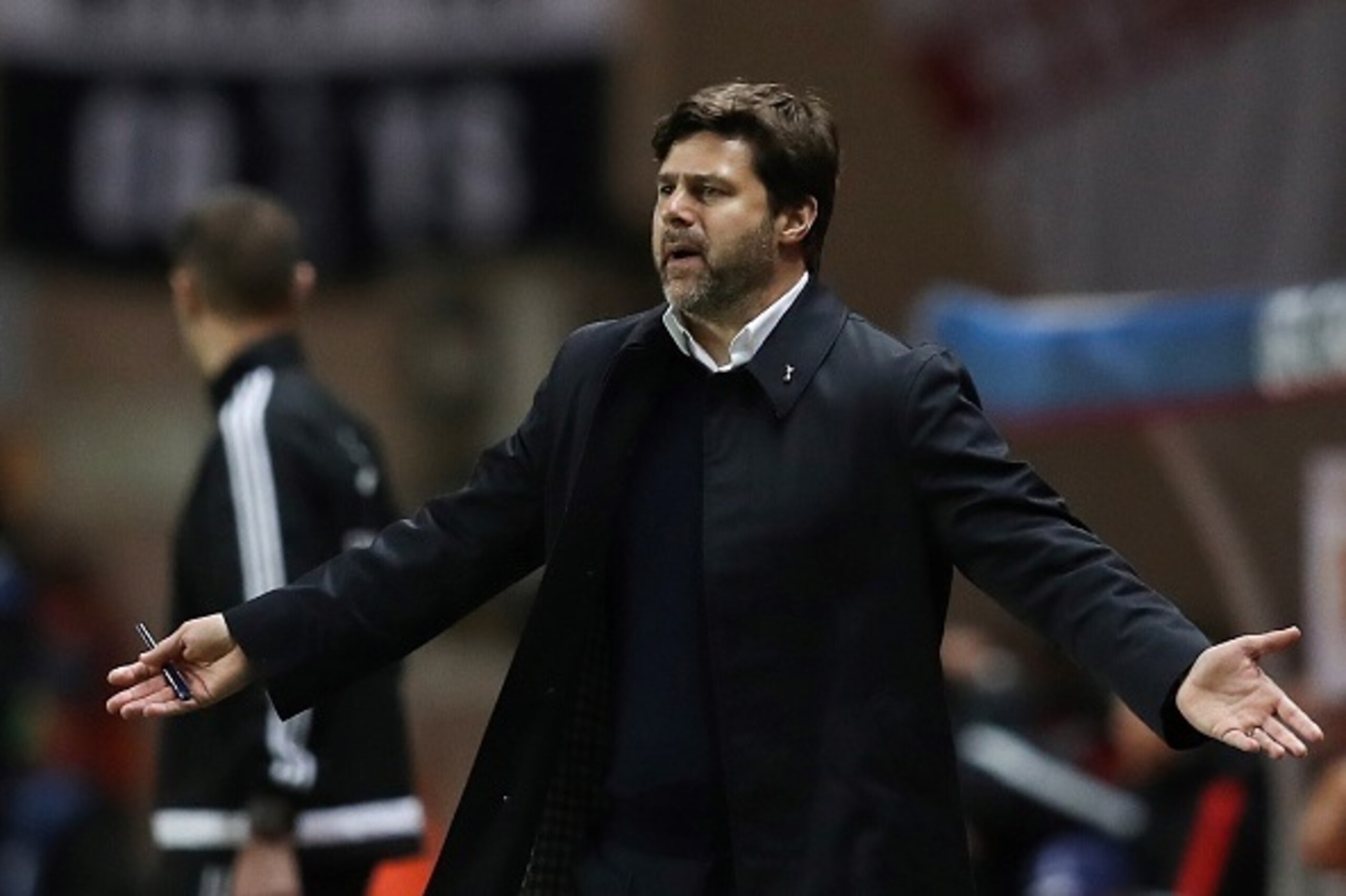 Tottenham Hotspur's Argentinian head coach Mauricio Pochettino reacts during the UEFA Champions League group E football match AS Monaco and Tottenham Hotspur FC at the Louis II stadium in Monaco on November 22, 2016. / AFP / Valery HACHE        (Photo cre