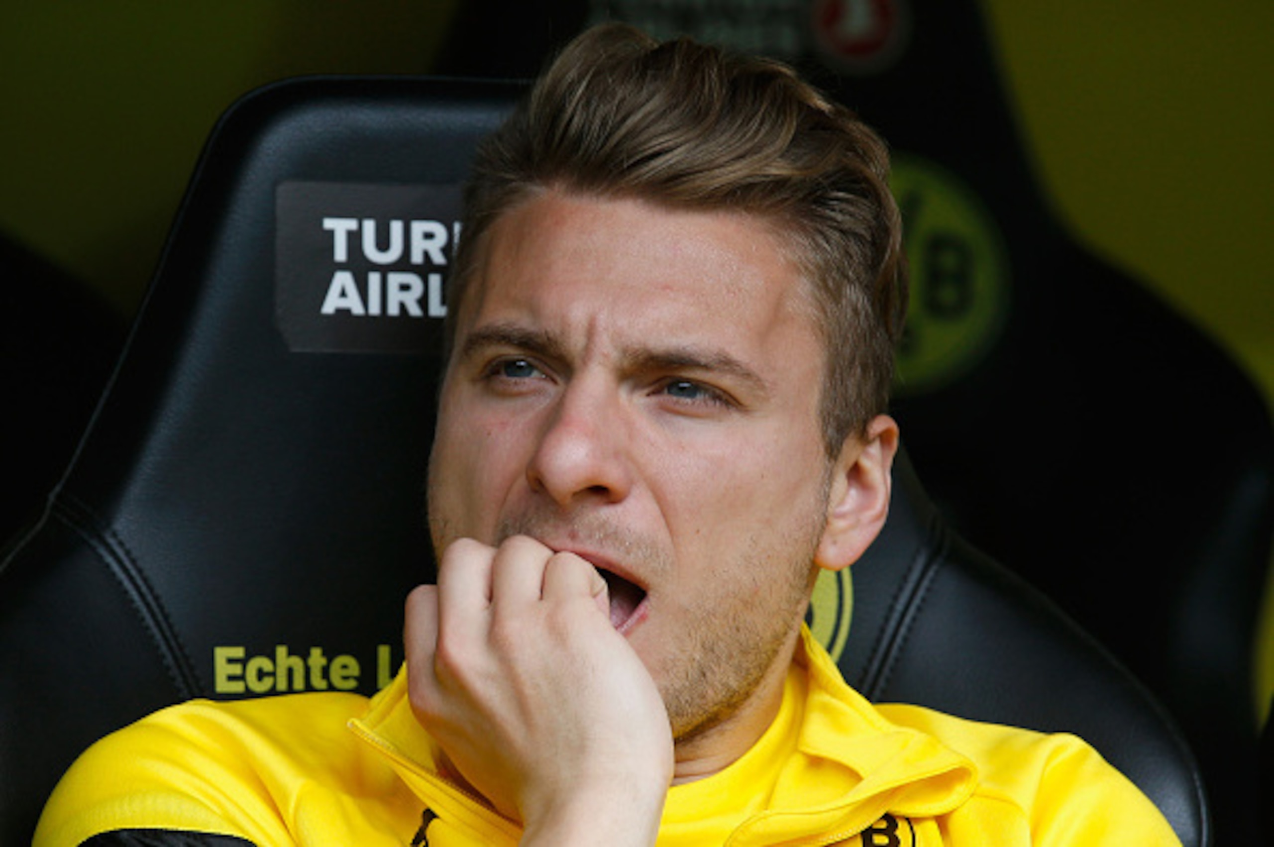 DORTMUND, GERMANY - MAY 09:  Ciro Immobile of Dortmund looks on prior to the Bundesliga match between Borussia Dortmund and Hertha BSC at Signal Iduna Park on May 9, 2015 in Dortmund, Germany.  (Photo by Boris Streubel/Getty Images)