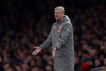 LONDON, ENGLAND - NOVEMBER 30:  Arsene Wenger, Manager of Arsenal reacts during the EFL Cup quarter final match between Arsenal and Southampton at the Emirates Stadium on November 30, 2016 in London, England.  (Photo by Clive Rose/Getty Images)