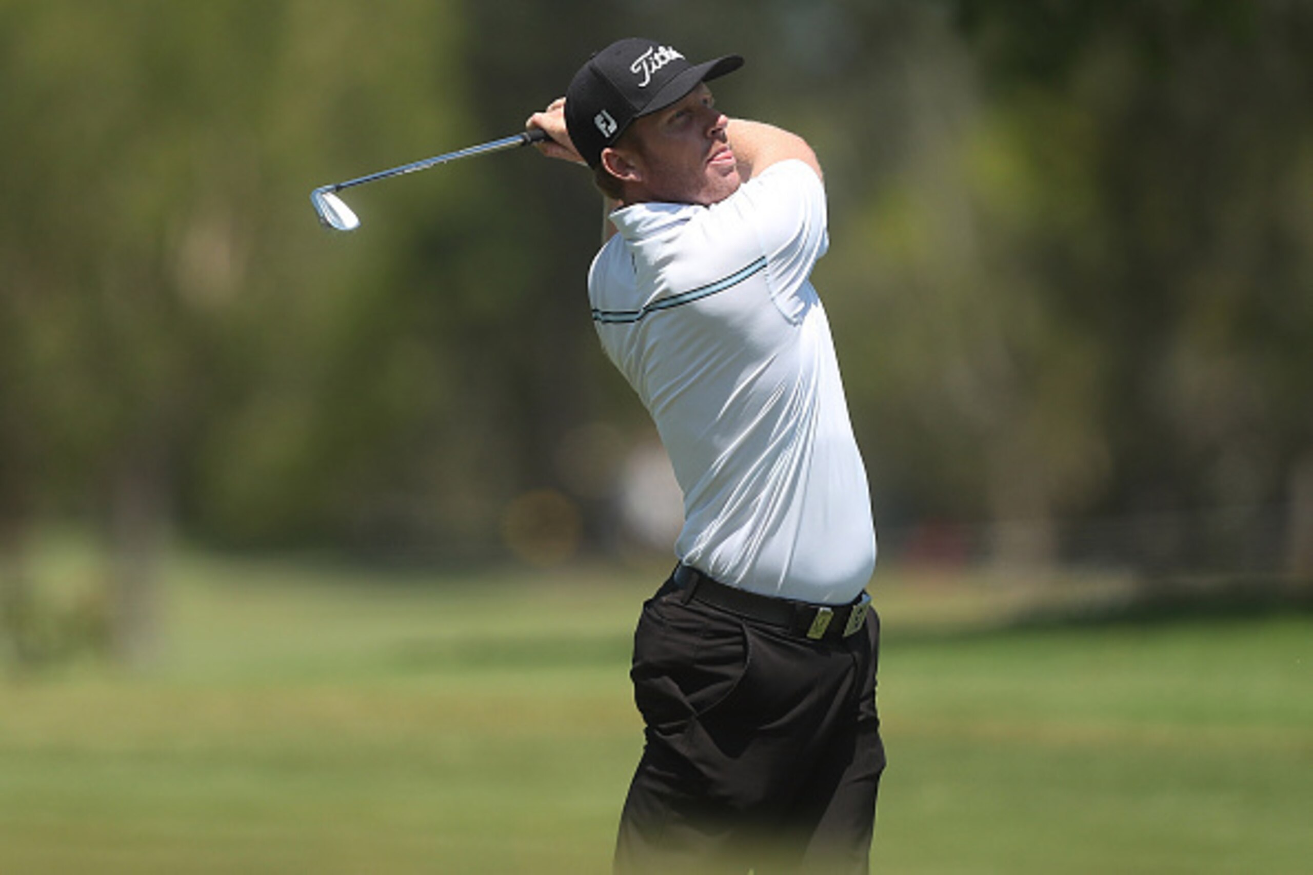 GOLD COAST, AUSTRALIA - DECEMBER 03:  Andrew Dodt of Australia plays his second shot during day three of the Australian PGA Championships at RACV Royal Pines Resort on December 3, 2016 in Gold Coast, Australia.  (Photo by Chris Hyde/Getty Images)