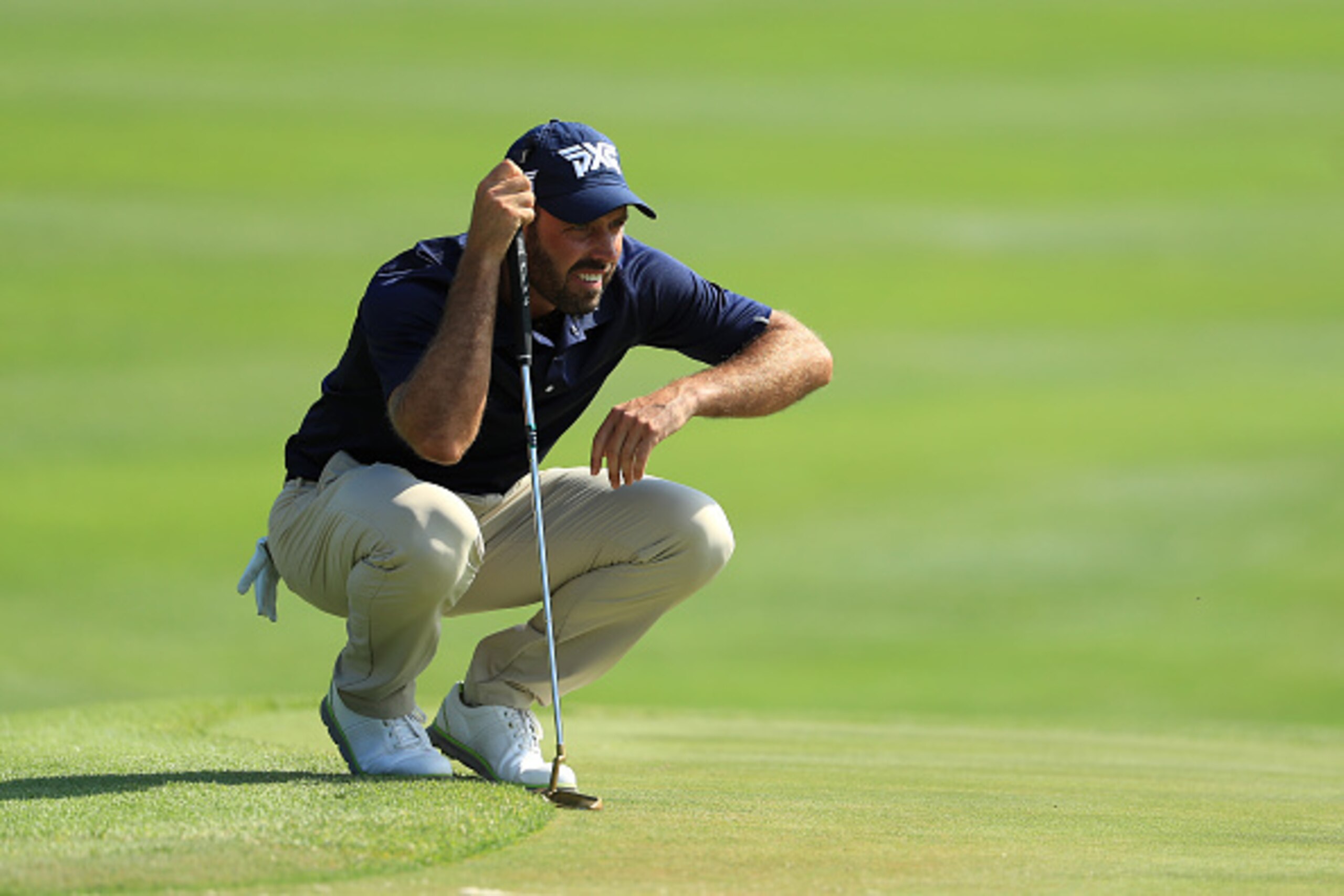 MALELANE, SOUTH AFRICA - DECEMBER 03:  Charl Schwartzel of South Africa lines up a putt during the third round of the Alfred Dunhill Championships at Leopard Creek Country Golf Club on December 3, 2016 in Malelane, South Africa.  (Photo by Richard Heathco