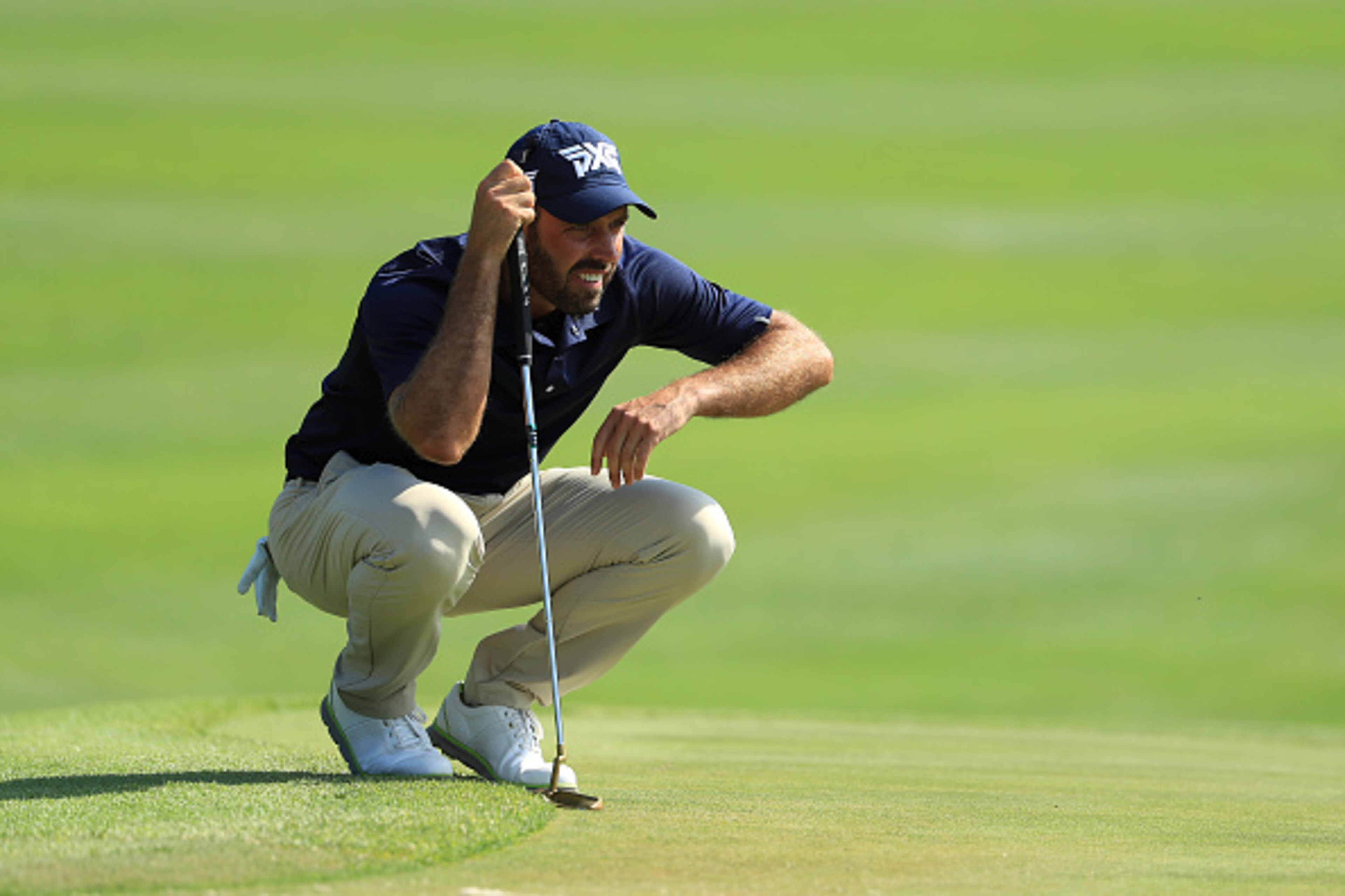 MALELANE, SOUTH AFRICA - DECEMBER 03: Charl Schwartzel of South Africa lines up a putt during the third round of the Alfred Dunhill Championships at Leopard Creek Country Golf Club on December 3, 2016 in Malelane, South Africa. (Photo by Richard Heathco MALELANE, SOUTH AFRICA - DECEMBER 03: Charl Schwartzel of South Africa lines up a putt during the third round of the Alfred Dunhill Championships at Leopard Creek Country Golf Club on December 3, 2016 in Malelane, South Africa. (Photo by Richard Heathco