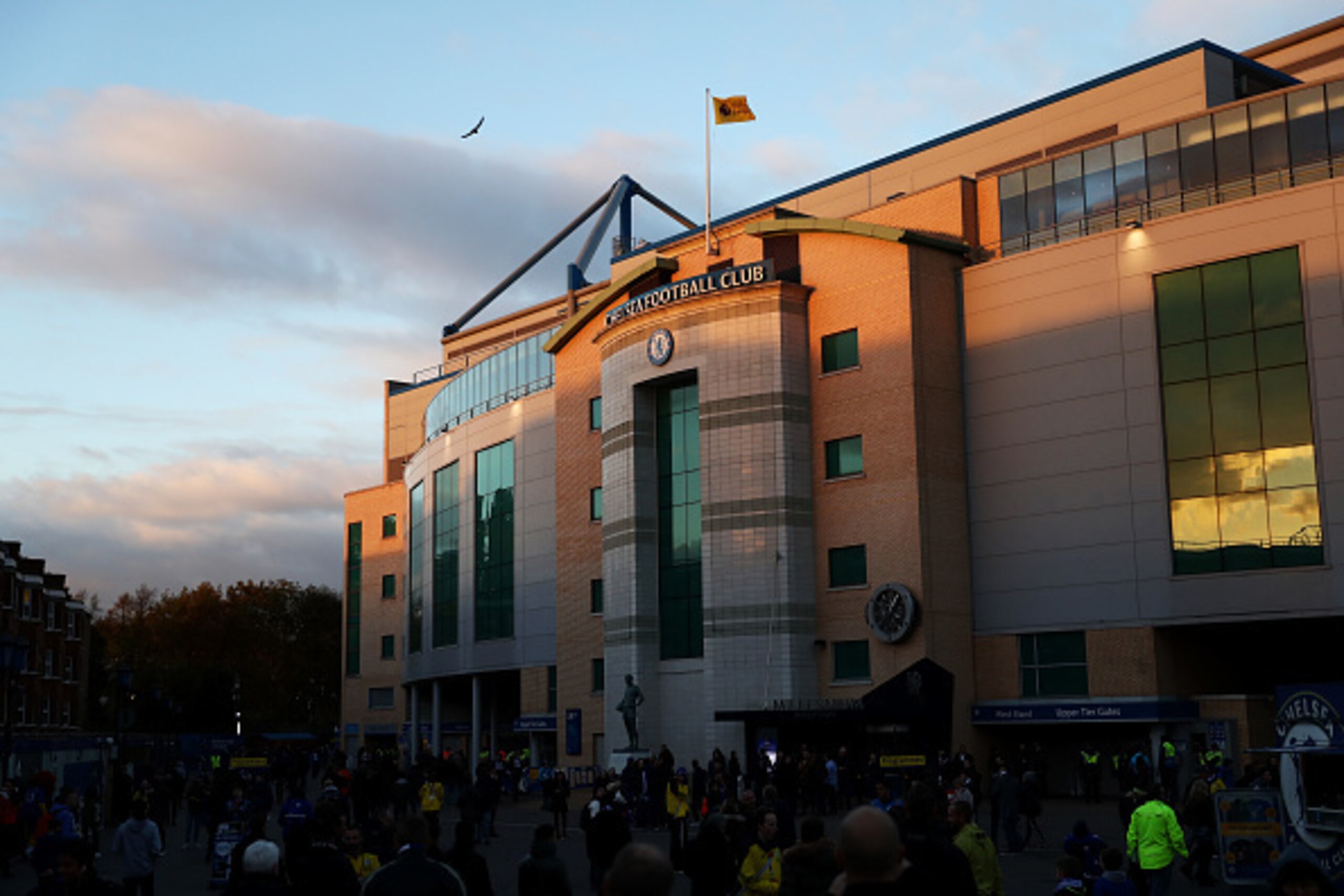 LONDON, ENGLAND - NOVEMBER 05: General view outside the stadium during the Premier League match between Chelsea and Everton at Stamford Bridge on November 5, 2016 in London, England.  (Photo by Clive Rose/Getty Images)