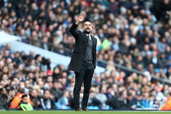 MANCHESTER, ENGLAND - DECEMBER 03: Josep Guardiola the head coach / manager of Manchester City during the Premier League match between Manchester City and Chelsea at Etihad Stadium on December 3, 2016 in Manchester, England. (Photo by James Baylis - AMA/G