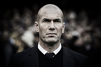 BARCELONA, SPAIN - DECEMBER 03:  (EDITORS NOTE: This image has been processed using digitals filters.)  Head coach Zinedine Zidane of Real Madrid CF looks on prior to the La Liga match between FC Barcelona and Real Madrid CF at Camp Nou stadium on Decembe