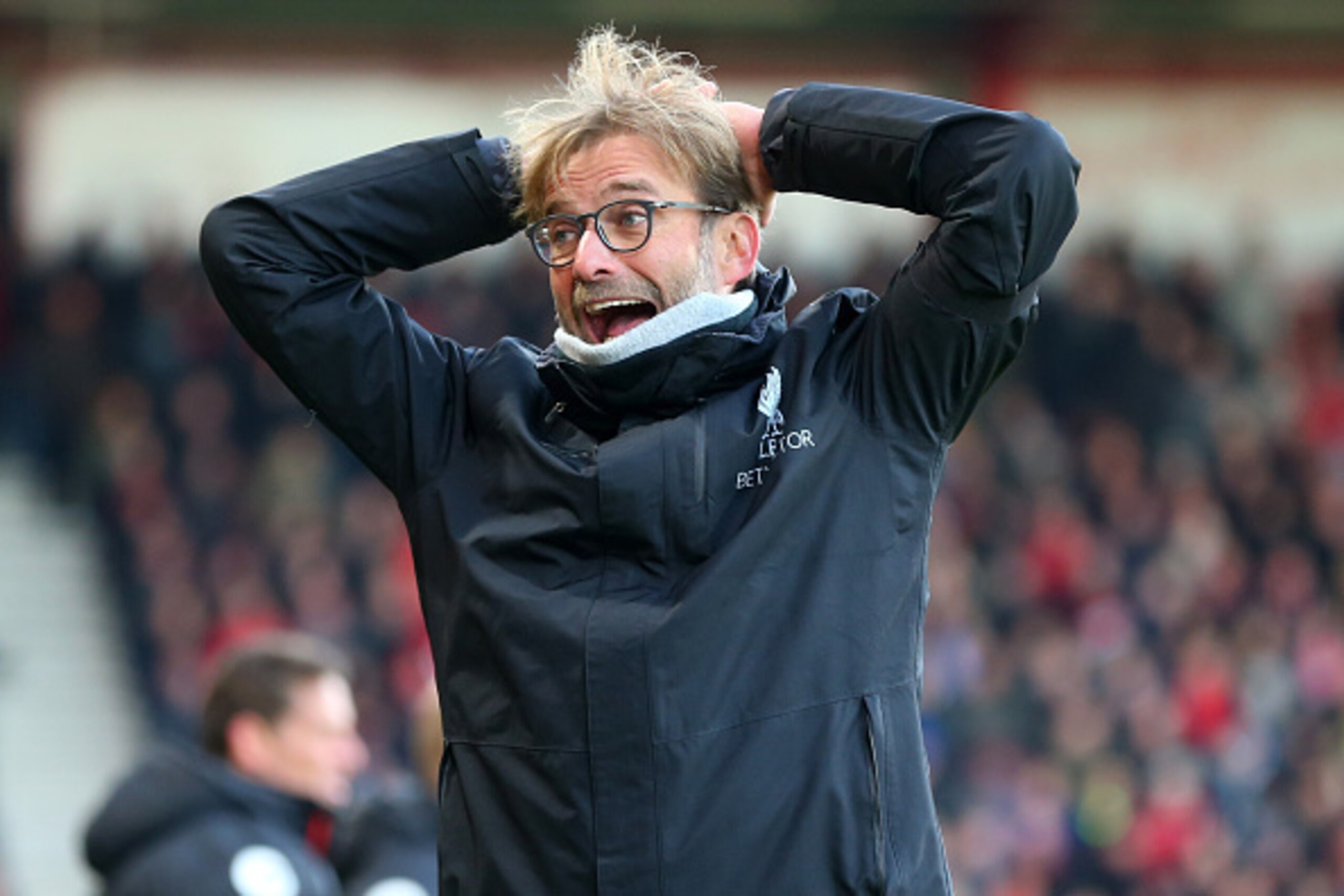BOURNEMOUTH, ENGLAND - DECEMBER 04: Jurgen Klopp manager / head coach of Liverpool reacts during the Premier League match between AFC Bournemouth and Liverpool at Vitality Stadium on December 4, 2016 in Bournemouth, England. (Photo by Catherine Ivill - AM