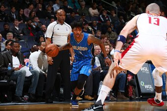 WASHINGTON, DC - DECEMBER 6:  Elfrid Payton #4 of the Orlando Magic handles the ball during a game against the Washington Wizards on December 6, 2016 at the Verizon Center in Washington, DC. NOTE TO USER: User expressly acknowledges and agrees that, by do