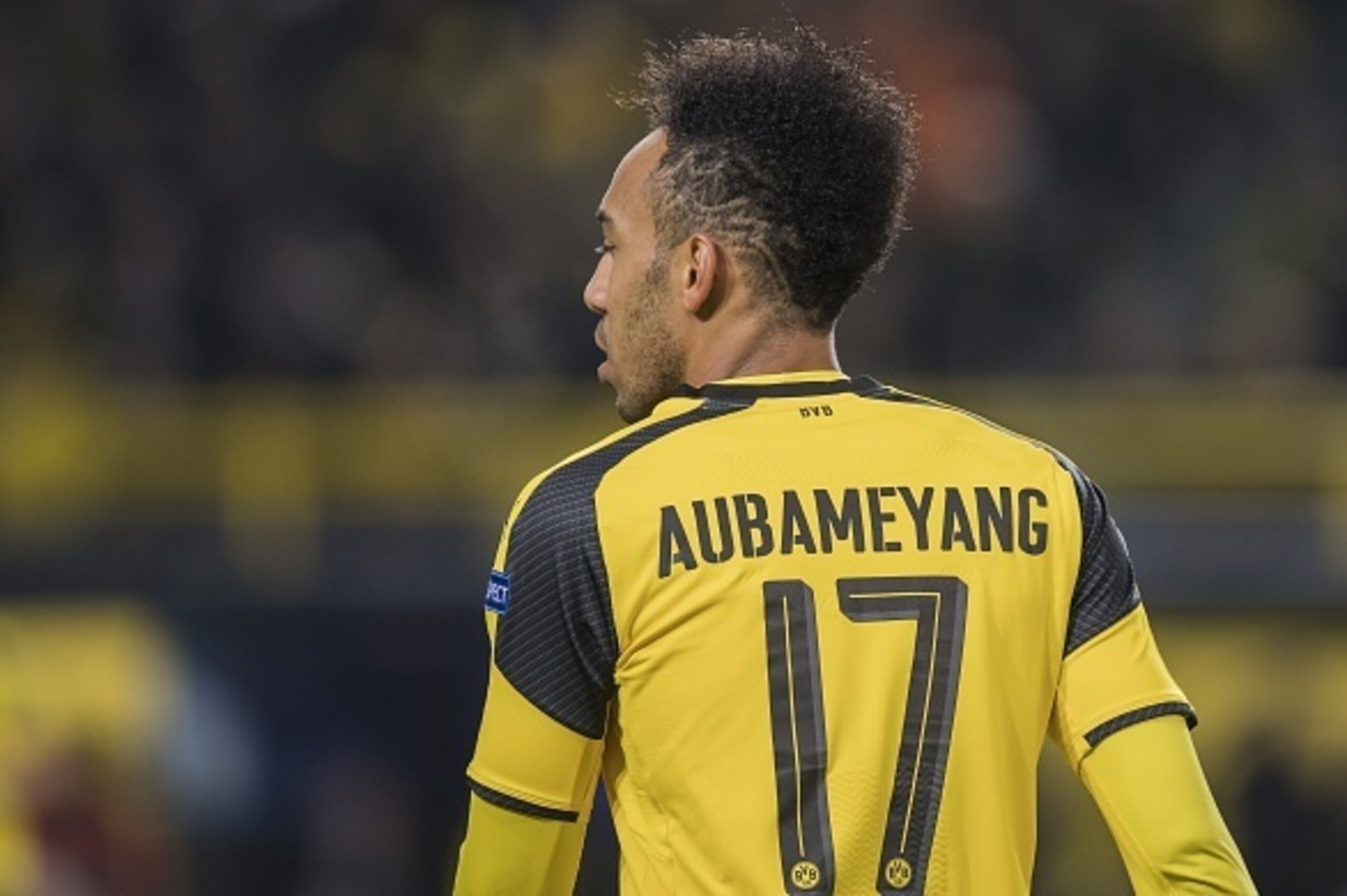 Pierre-Emerick Aubameyang of Borussia Dortmundduring the UEFA Champions League group F match between Borussia Dortmund and Legia Warsaw on November 22, 2016 at the Signal Iduna Park stadium in Dortmund, Germany.(Photo by VI Images via Getty Images)