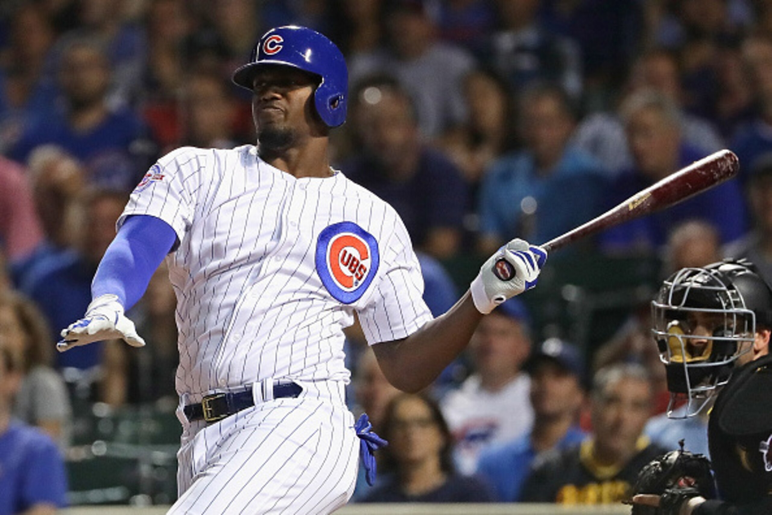 CHICAGO, IL - AUGUST 30: Jorge Soler #68 of the Chicago Cubs bats against the Pittsburgh Pirates at Wrigley Field on August 30, 2016 in Chicago, Illinois. The Cubs defeated the Pirates 3-0. (Photo by Jonathan Daniel/Getty Images)