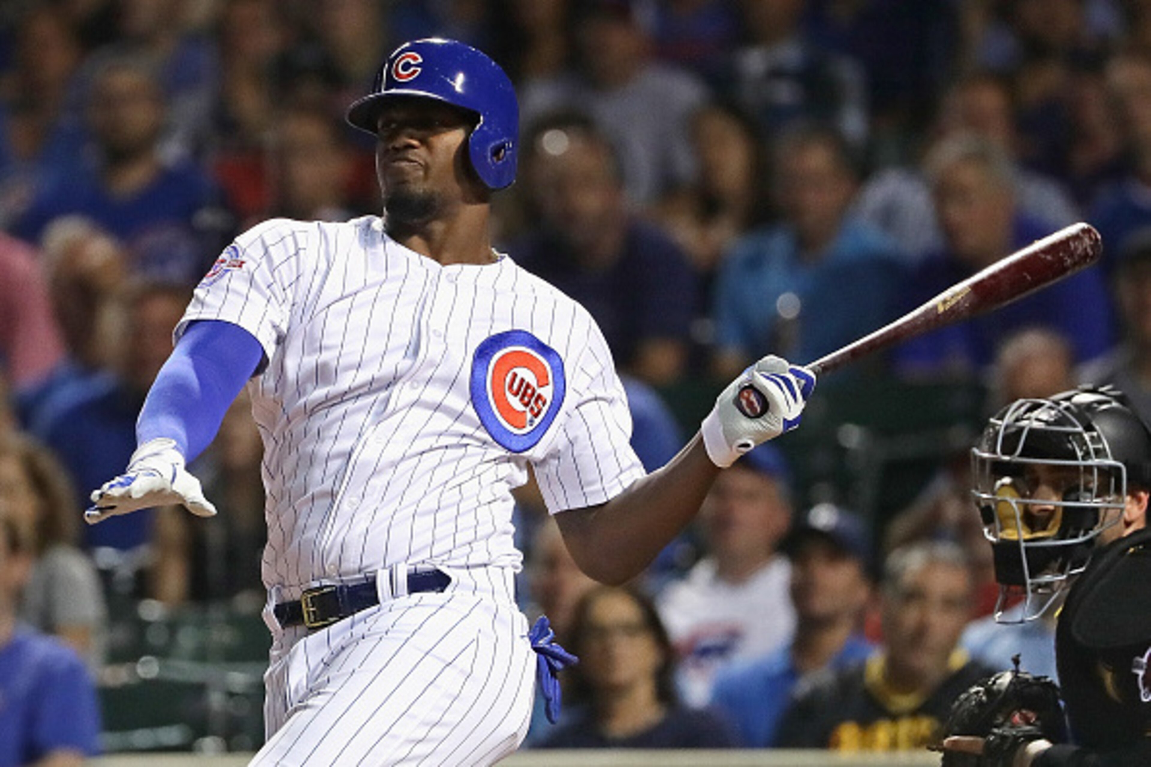 CHICAGO, IL - AUGUST 30: Jorge Soler #68 of the Chicago Cubs bats against the Pittsburgh Pirates at Wrigley Field on August 30, 2016 in Chicago, Illinois. The Cubs defeated the Pirates 3-0. (Photo by Jonathan Daniel/Getty Images)