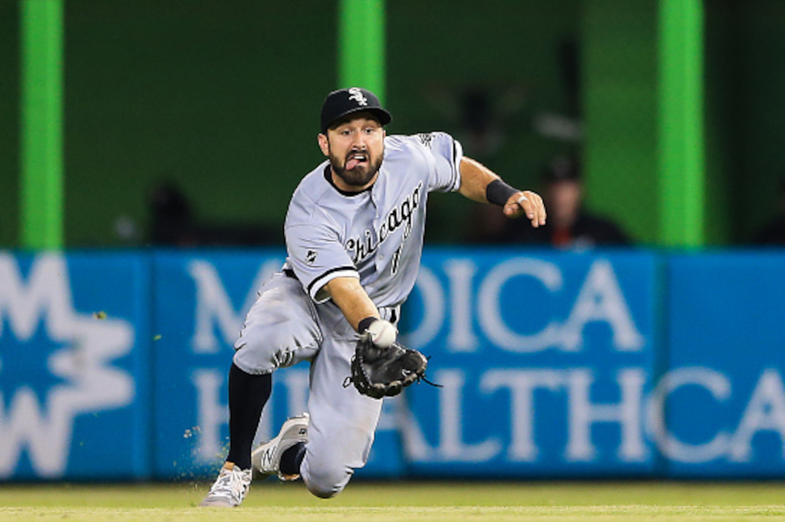 MIAMI, FL - AUGUST 13: Adam Eaton #1 of the Chicago White Sox in action during the game against the Miami Marlins at Marlins Park on August 13, 2016 in Miami, Florida. (Photo by Rob Foldy/Getty Images)