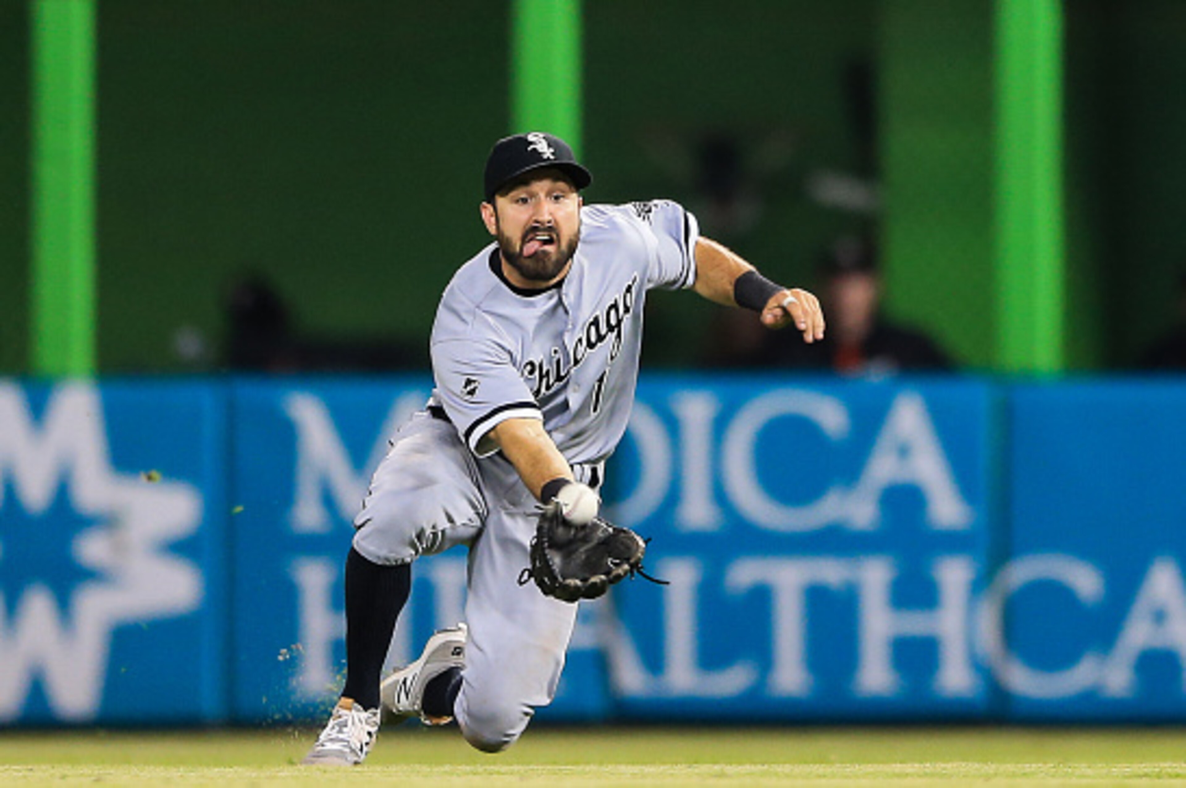 MIAMI, FL - AUGUST 13: Adam Eaton #1 of the Chicago White Sox in action during the game against the Miami Marlins at Marlins Park on August 13, 2016 in Miami, Florida. (Photo by Rob Foldy/Getty Images)