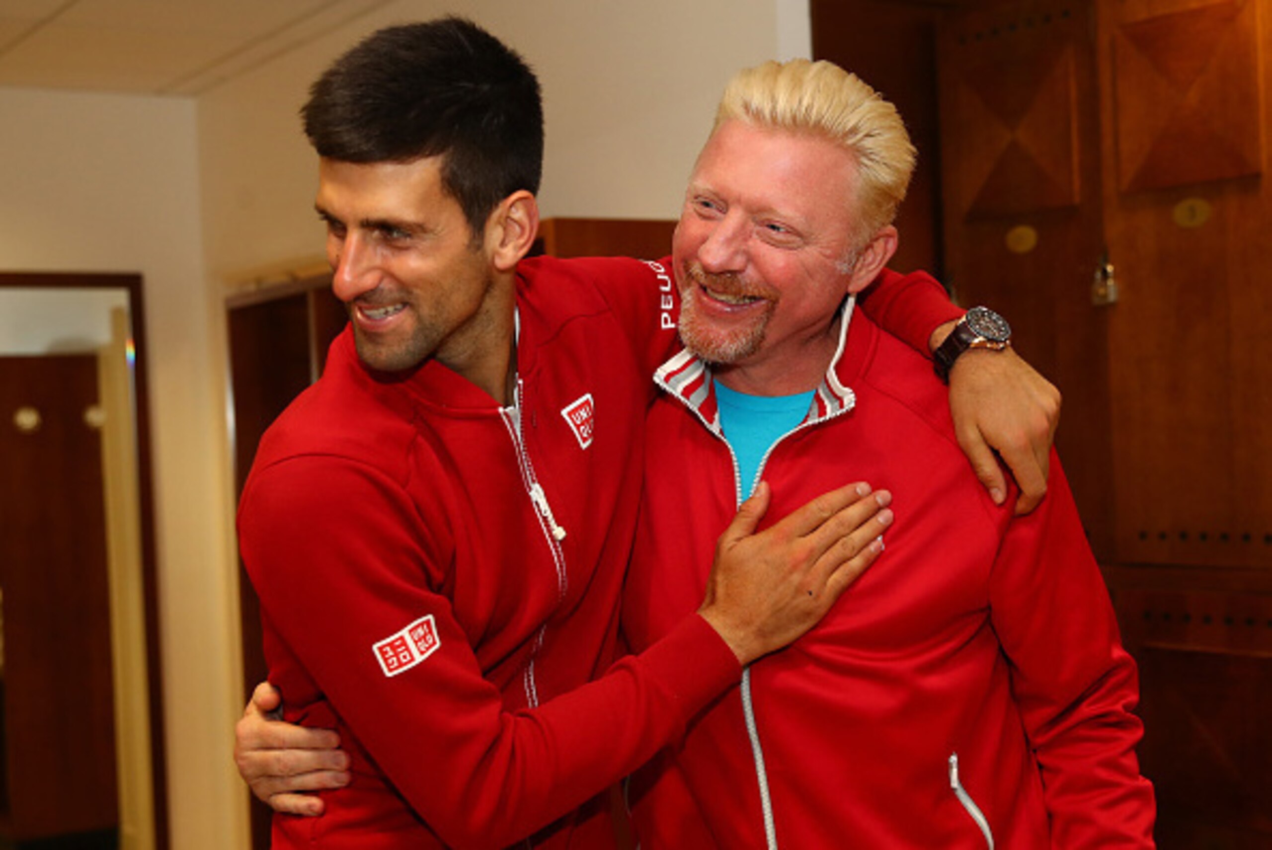 PARIS, FRANCE - JUNE 05: Champion Novak Djokovic of Serbia clebrates with his coach, Boris Becker following his victory during the Men's Singles final match against Andy Murray of Great Britain on day fifteen of the 2016 French Open at Roland Garros on J PARIS, FRANCE - JUNE 05: Champion Novak Djokovic of Serbia clebrates with his coach, Boris Becker following his victory during the Men's Singles final match against Andy Murray of Great Britain on day fifteen of the 2016 French Open at Roland Garros on J