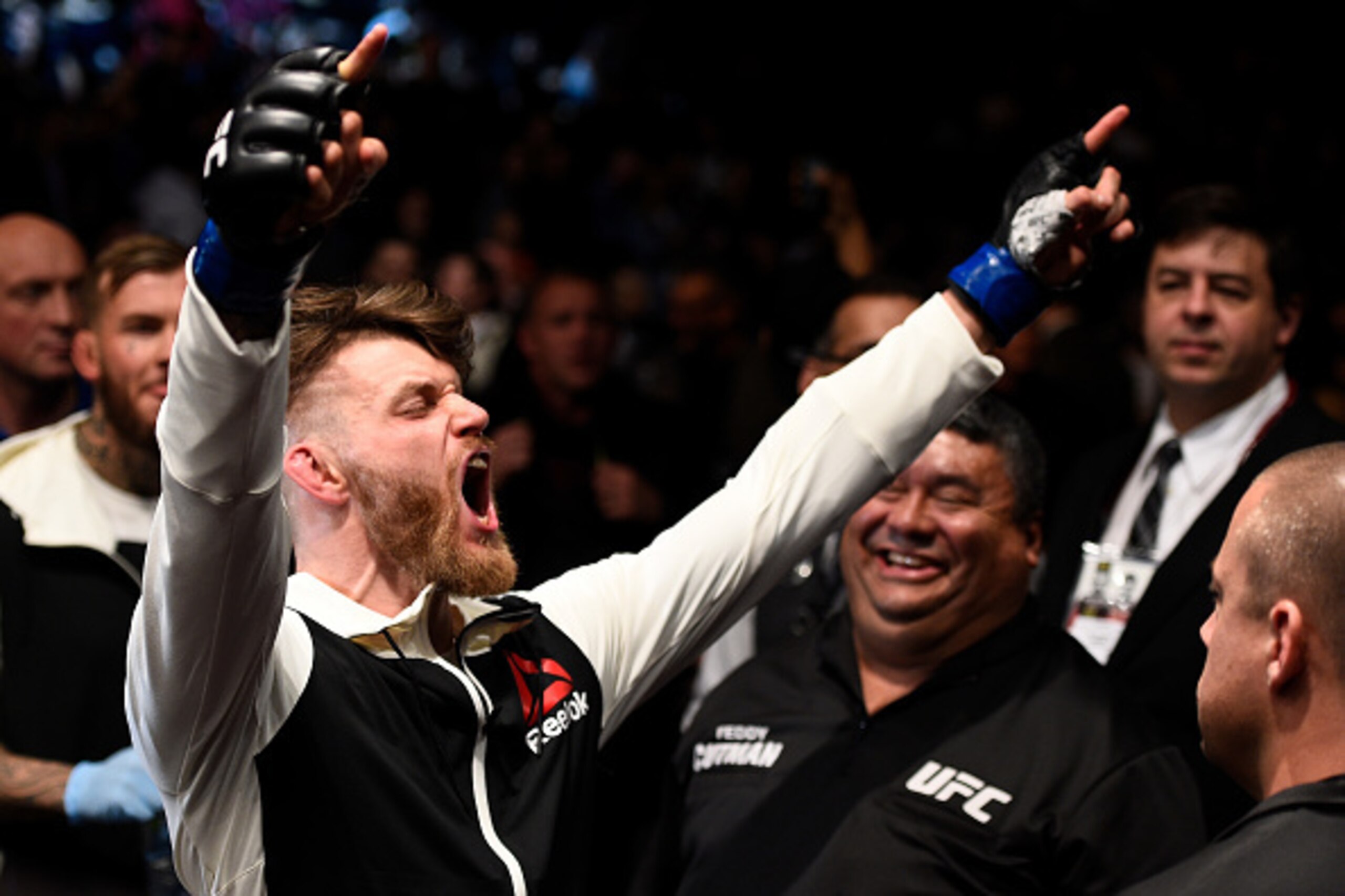 TORONTO, CANADA - DECEMBER 10:  Emil Meek of Norway prepares to enter the Octagon prior to his welterweight bout against Jordan Mein during the UFC 206 event inside the Air Canada Centre on December 10, 2016 in Toronto, Ontario, Canada. (Photo by Jeff Bot
