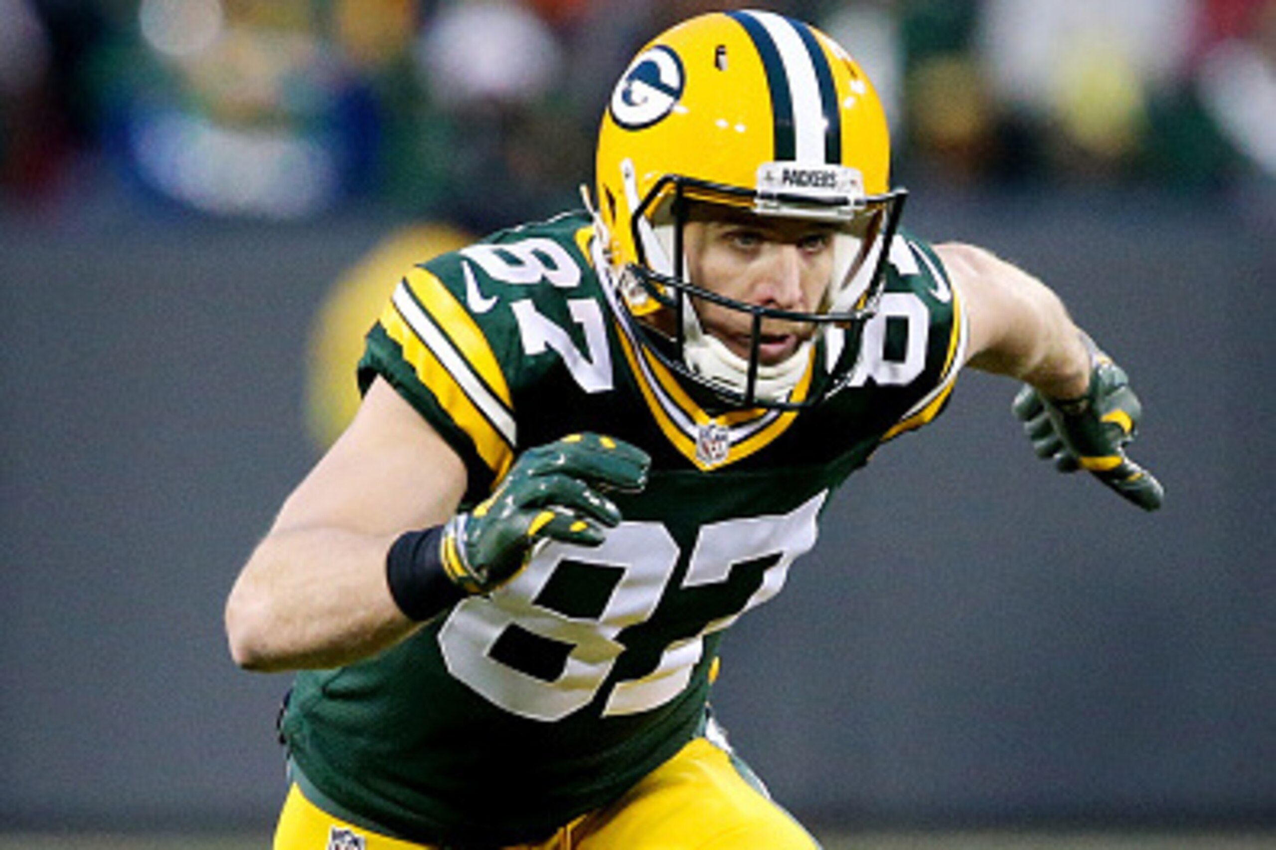 GREEN BAY, WI - DECEMBER 11:  Jordy Nelson #87 of the Green Bay Packers runs a route in the second quarter against the Seattle Seahawks at Lambeau Field on December 11, 2016 in Green Bay, Wisconsin. (Photo by Dylan Buell/Getty Images)