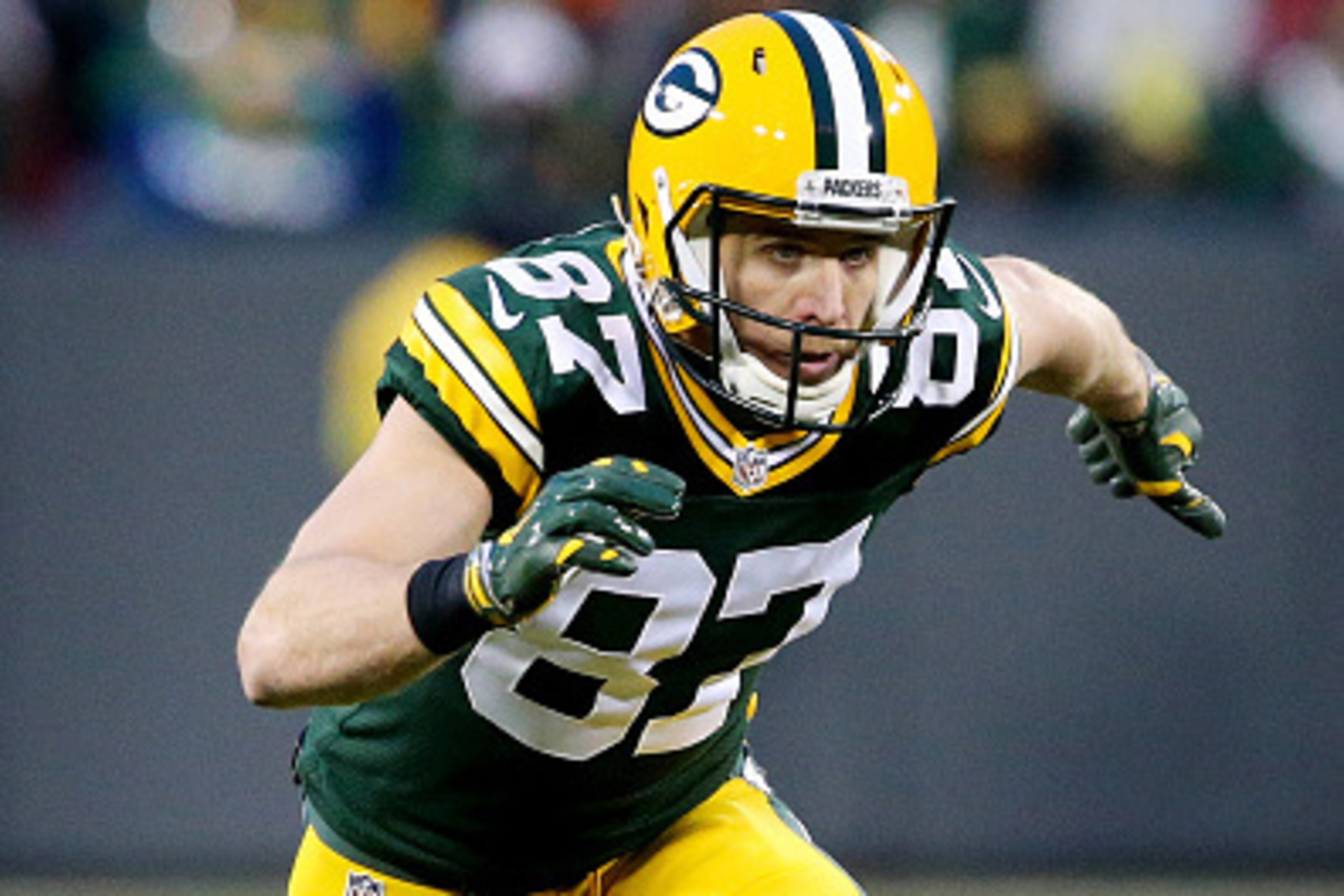 GREEN BAY, WI - DECEMBER 11:  Jordy Nelson #87 of the Green Bay Packers runs a route in the second quarter against the Seattle Seahawks at Lambeau Field on December 11, 2016 in Green Bay, Wisconsin. (Photo by Dylan Buell/Getty Images)
