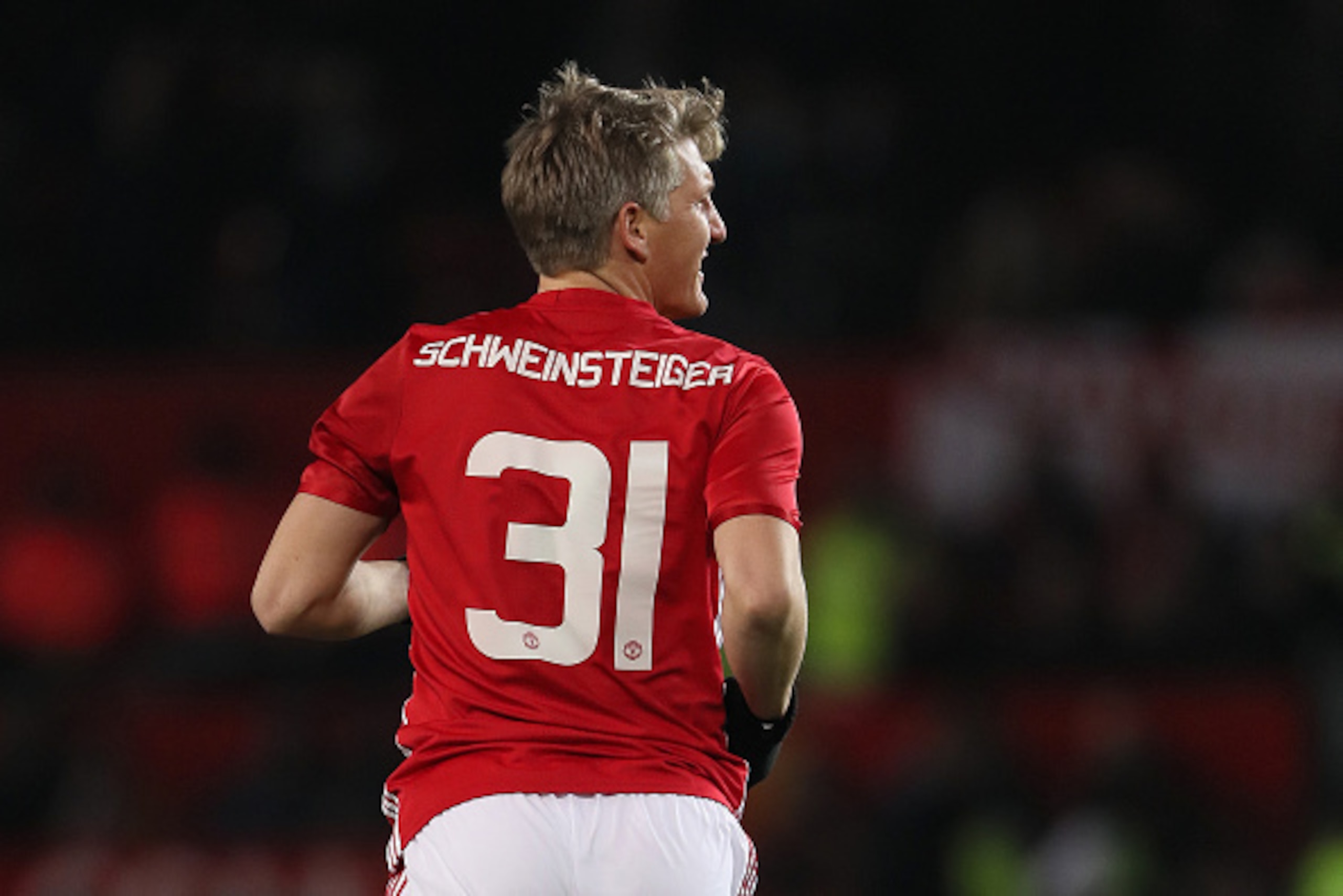 MANCHESTER, ENGLAND - NOVEMBER 30: Bastian Schweinsteiger of Manchester United looks on during the EFL Cup Quarter-Final match between Manchester United and West Ham United at Old Trafford on November 30, 2016 in Manchester, England. (Photo by Matthew A MANCHESTER, ENGLAND - NOVEMBER 30: Bastian Schweinsteiger of Manchester United looks on during the EFL Cup Quarter-Final match between Manchester United and West Ham United at Old Trafford on November 30, 2016 in Manchester, England. (Photo by Matthew A
