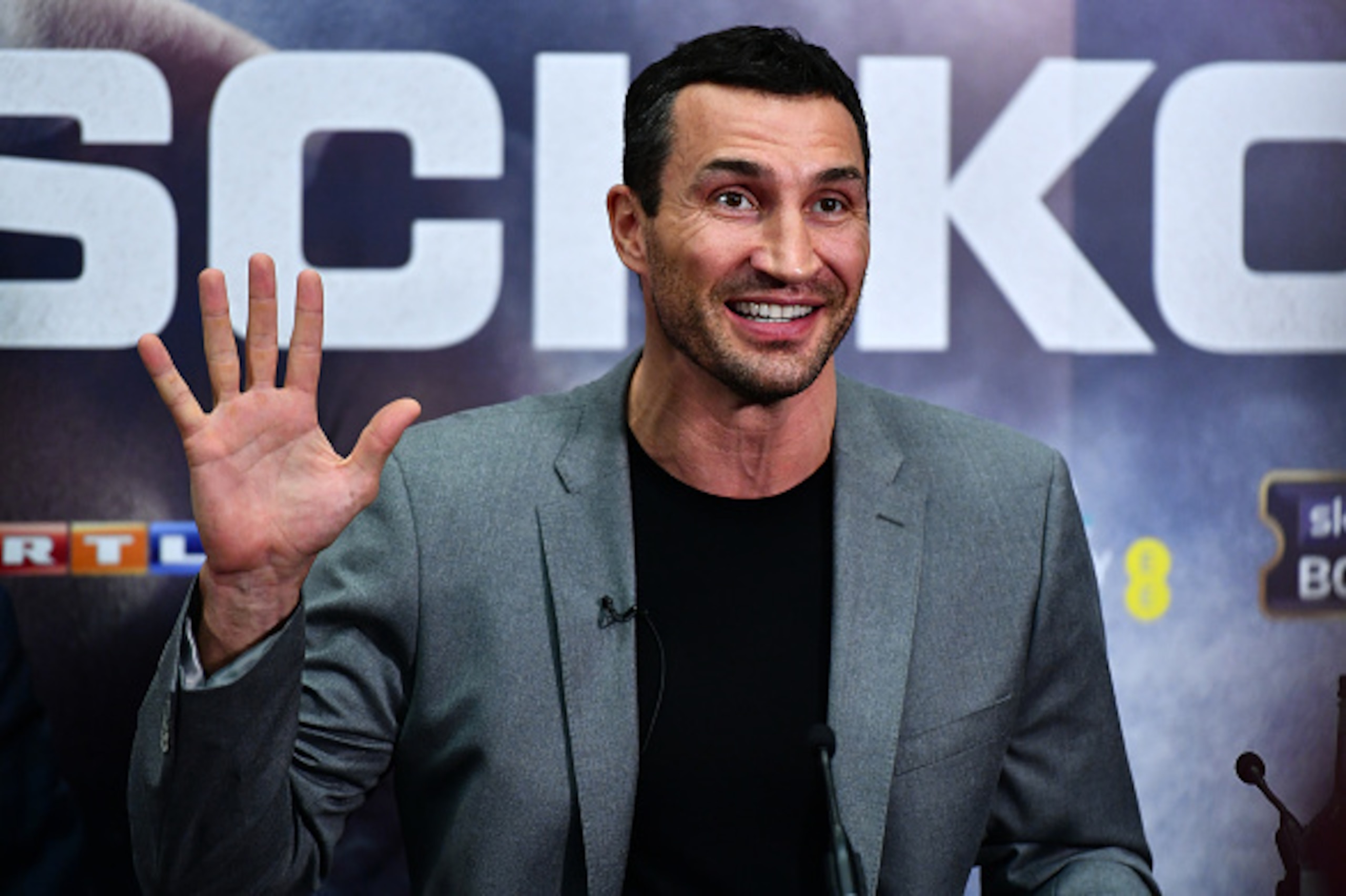 LONDON, ENGLAND - DECEMBER 14:  Wladimir Klitschko of Ukraine speaks during a press conference at Wembley Stadium on December 14, 2016 in London, England. (Photo by Dan Mullan/Getty Images)