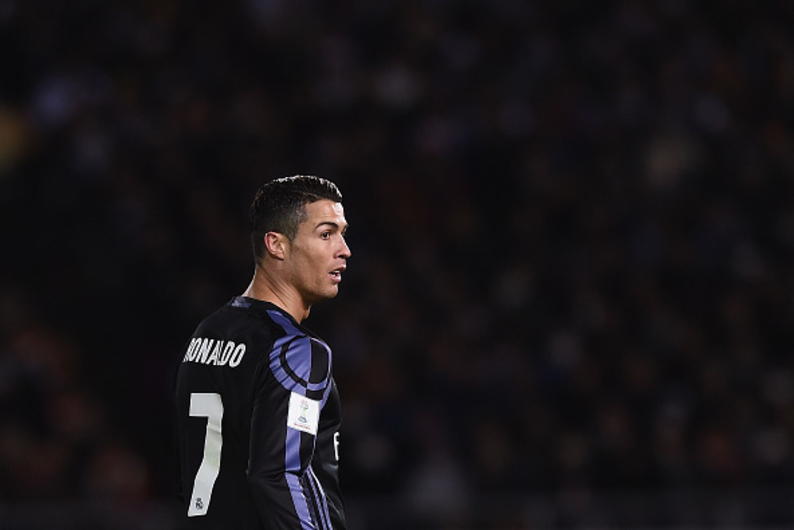 YOKOHAMA, JAPAN - DECEMBER 15:  Cristiano Ronaldo of Real Madrid looks on during the FIFA Club World Cup Japan semi-final match between Club America v Real Madrid at International Stadium Yokohama on December 15, 2016 in Yokohama, Japan.  (Photo by Matt R