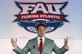 Lane Kiffin will continue to be Alabama's offensive coordinator during the playoff, but has already been introduced as FAU's head coach.