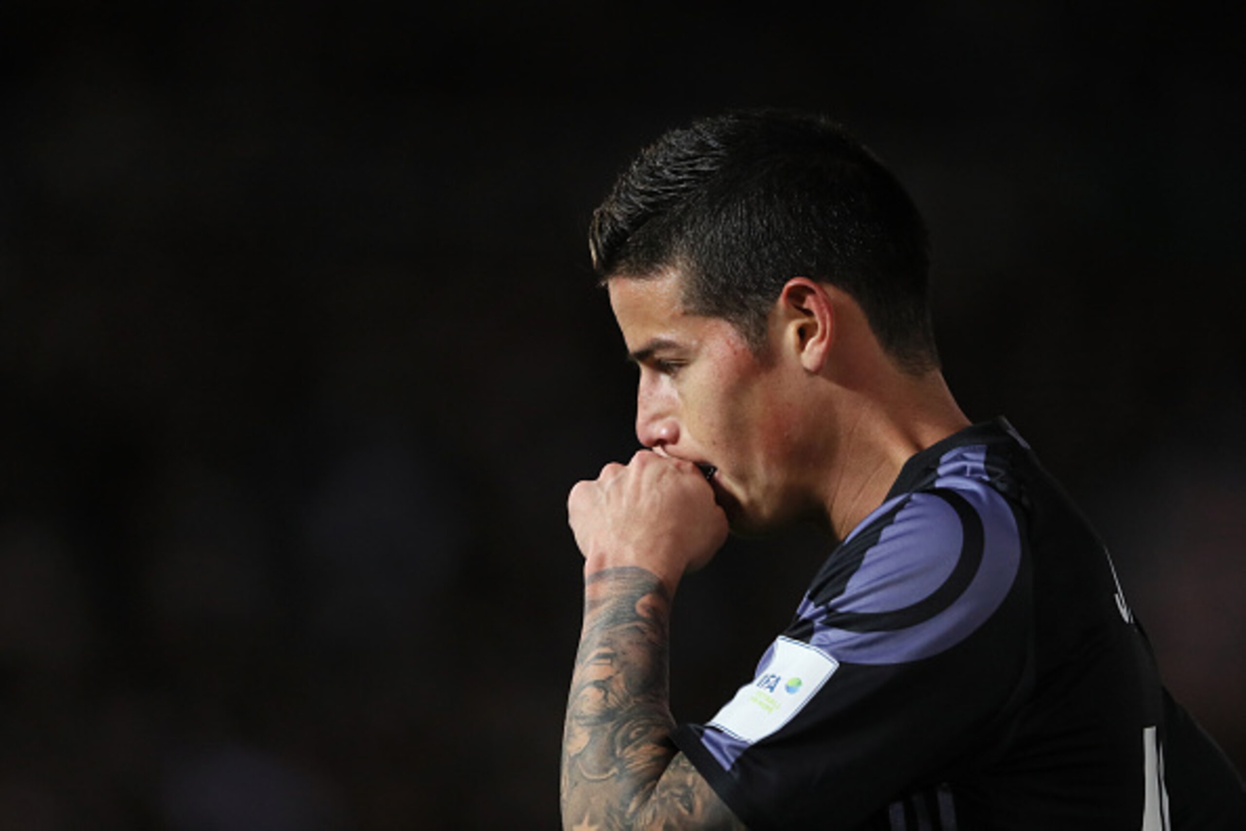 YOKOHAMA, JAPAN - DECEMBER 15:  James Rodriguez of Real Madrid looks on during the FIFA Club World Cup Semi Final match between Club America and Real Madrid at International Stadium Yokohama on December 15, 2016 in Yokohama, Japan.  (Photo by Matthew Asht