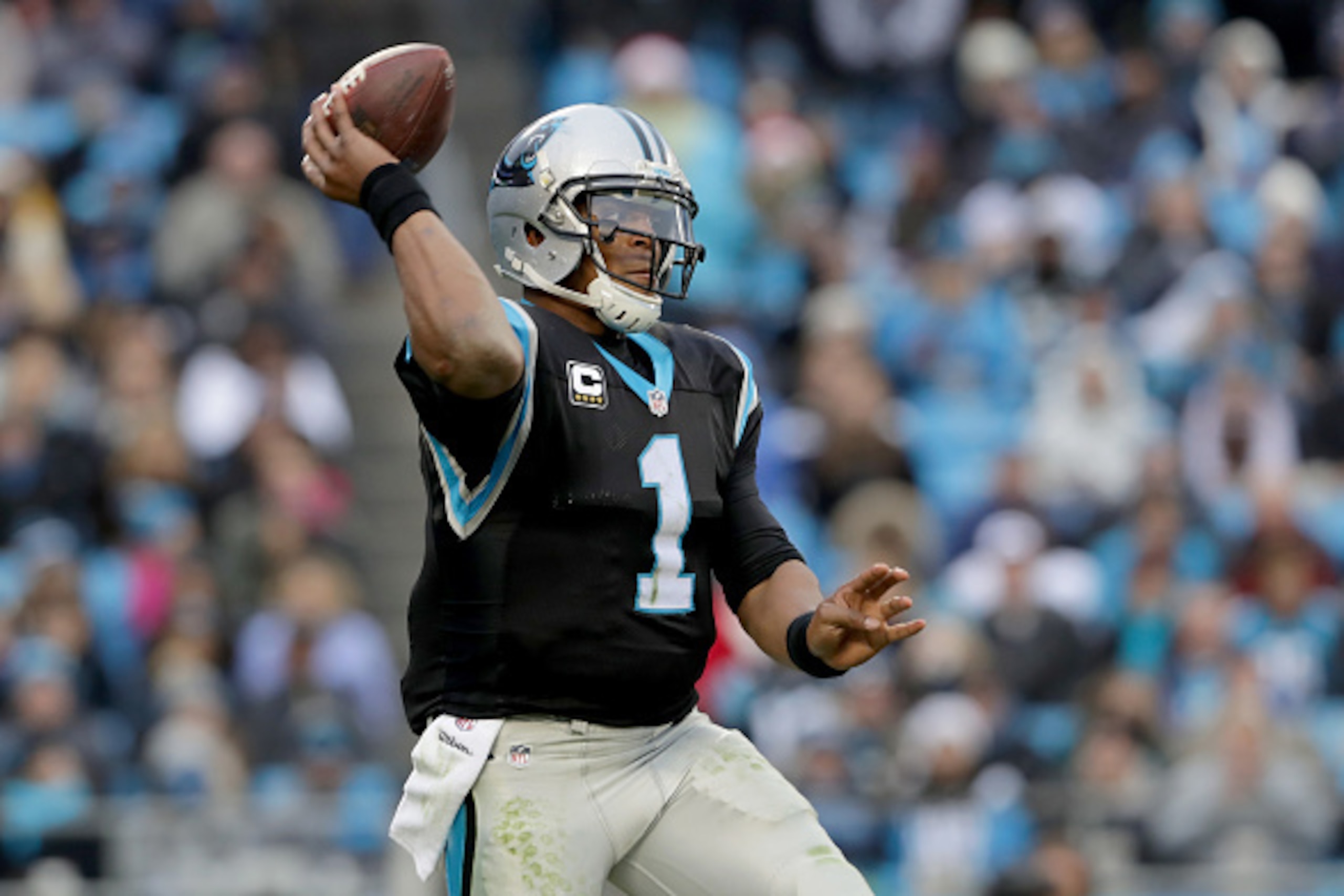 CHARLOTTE, NC - DECEMBER 11: Cam Newton #1 of the Carolina Panthers throws a pass against the San Diego Chargers in the 3rd quarter during their game at Bank of America Stadium on December 11, 2016 in Charlotte, North Carolina. (Photo by Streeter Lecka/ CHARLOTTE, NC - DECEMBER 11: Cam Newton #1 of the Carolina Panthers throws a pass against the San Diego Chargers in the 3rd quarter during their game at Bank of America Stadium on December 11, 2016 in Charlotte, North Carolina. (Photo by Streeter Lecka/