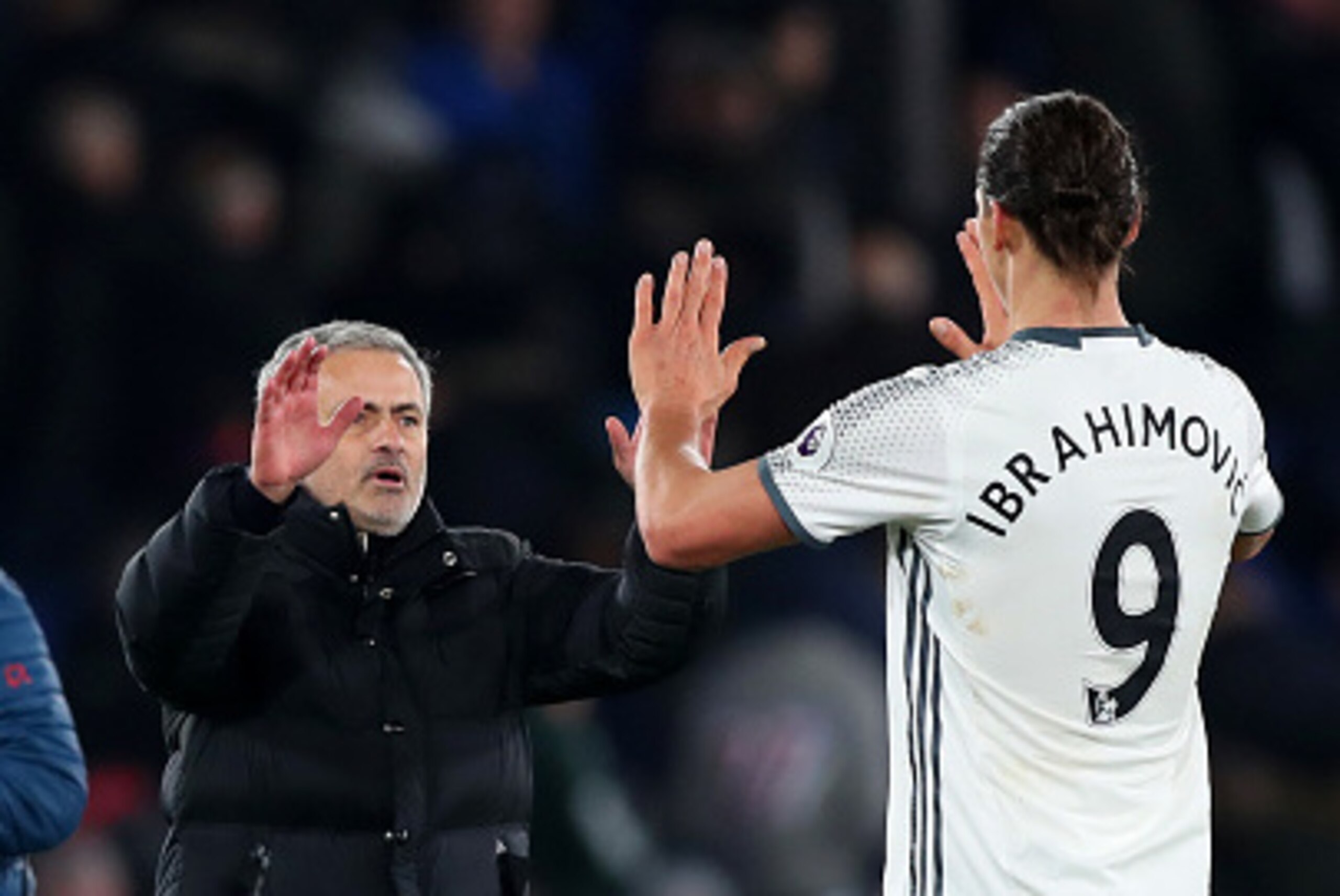 LONDON, ENGLAND - DECEMBER 14:  Jose Mourinho, Manager of Manchester United congratulates Zlatan Ibrahimovic after the Premier League match between Crystal Palace and Manchester United at Selhurst Park on December 14, 2016 in London, England.  (Photo by C
