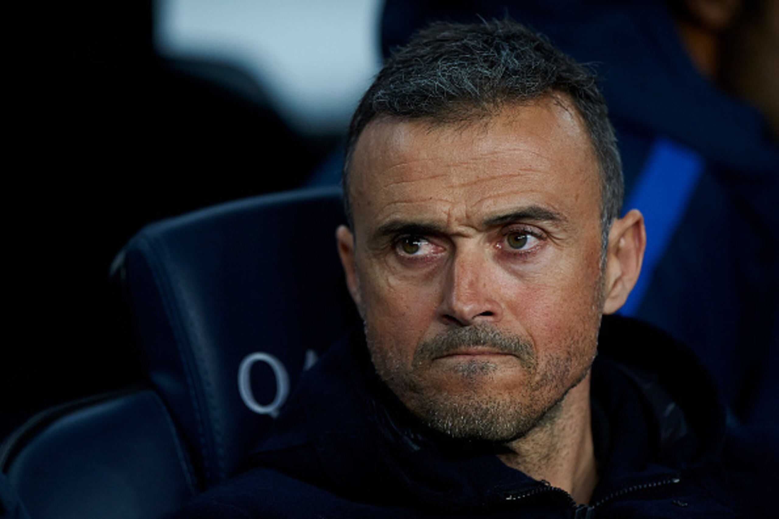 BARCELONA, SPAIN - DECEMBER 18: Luis Enrique, Manager of FC Barcelona looks prior at the La Liga match between FC Barcelona and RCD Espanyol at Camp Nou Stadium on December 18, 2016 in Barcelona, Spain. (Photo by fotopress/Getty Images)