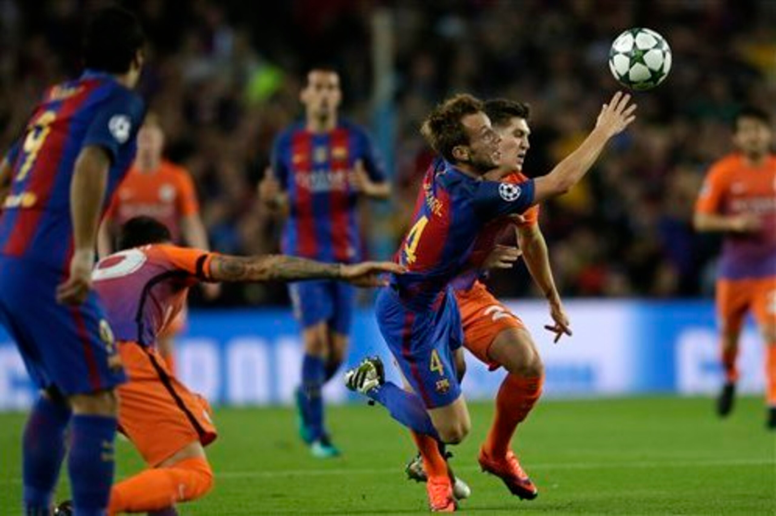 Rakitic is a combative midfielder. Rakitic is a combative midfielder.