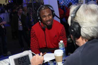 SAN FRANCISCO, CA - FEBRUARY 05:  Recently retired NFL player Charles Woodson visits the SiriusXM set at Super Bowl 50 Radio Row at the Moscone Center on February 5, 2016 in San Francisco, California.  (Photo by Cindy Ord/Getty Images for SiriusXM)
