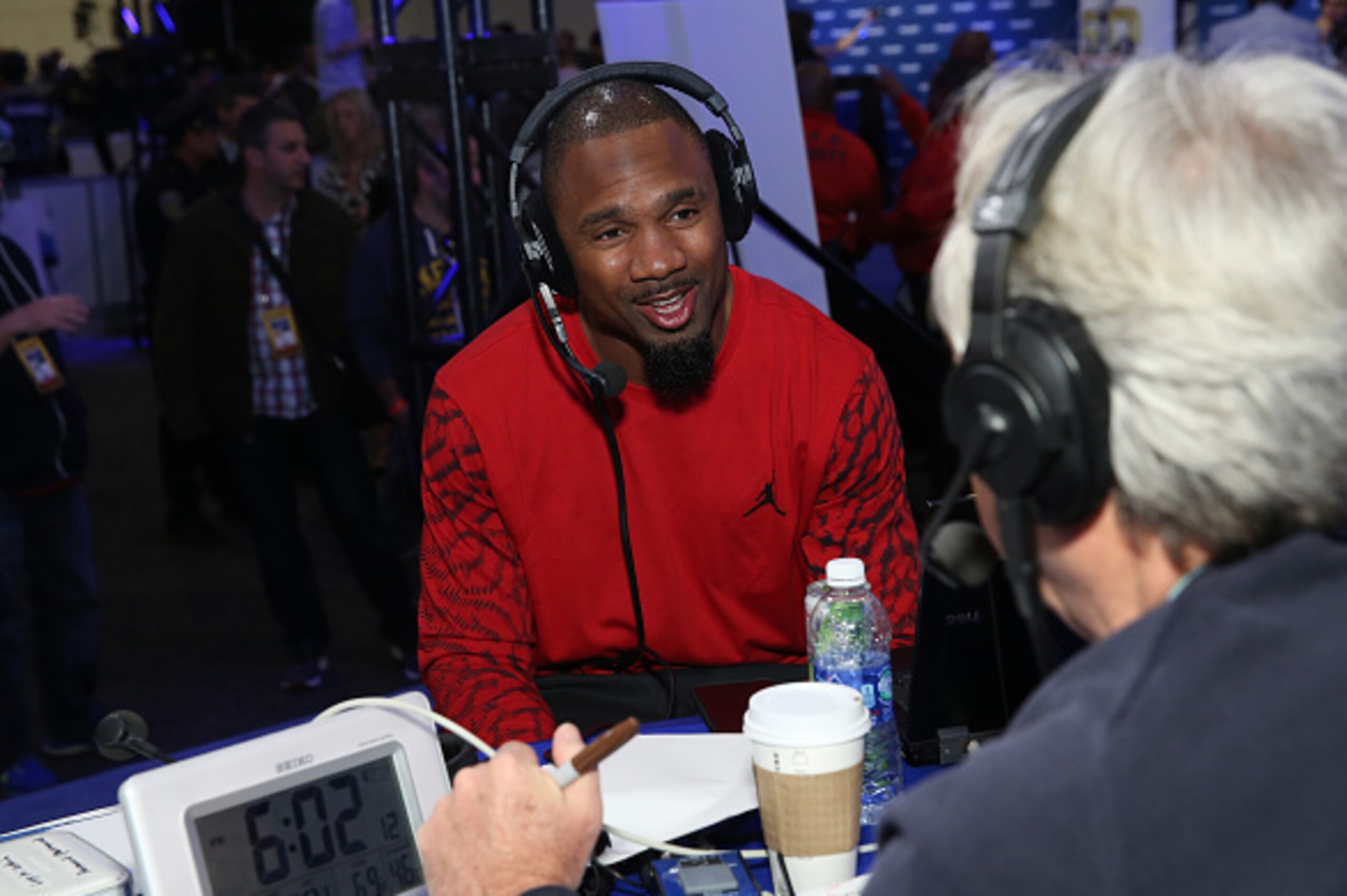 SAN FRANCISCO, CA - FEBRUARY 05:  Recently retired NFL player Charles Woodson visits the SiriusXM set at Super Bowl 50 Radio Row at the Moscone Center on February 5, 2016 in San Francisco, California.  (Photo by Cindy Ord/Getty Images for SiriusXM)