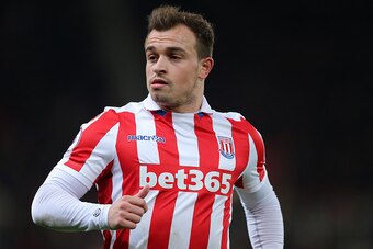 STOKE ON TRENT, ENGLAND - DECEMBER 14: Xherdan Shaqiri of Stoke City during the Premier League match between Stoke City and Southampton at Bet365 Stadium on December 14, 2016 in Stoke on Trent, England. (Photo by James Baylis - AMA/Getty Images)