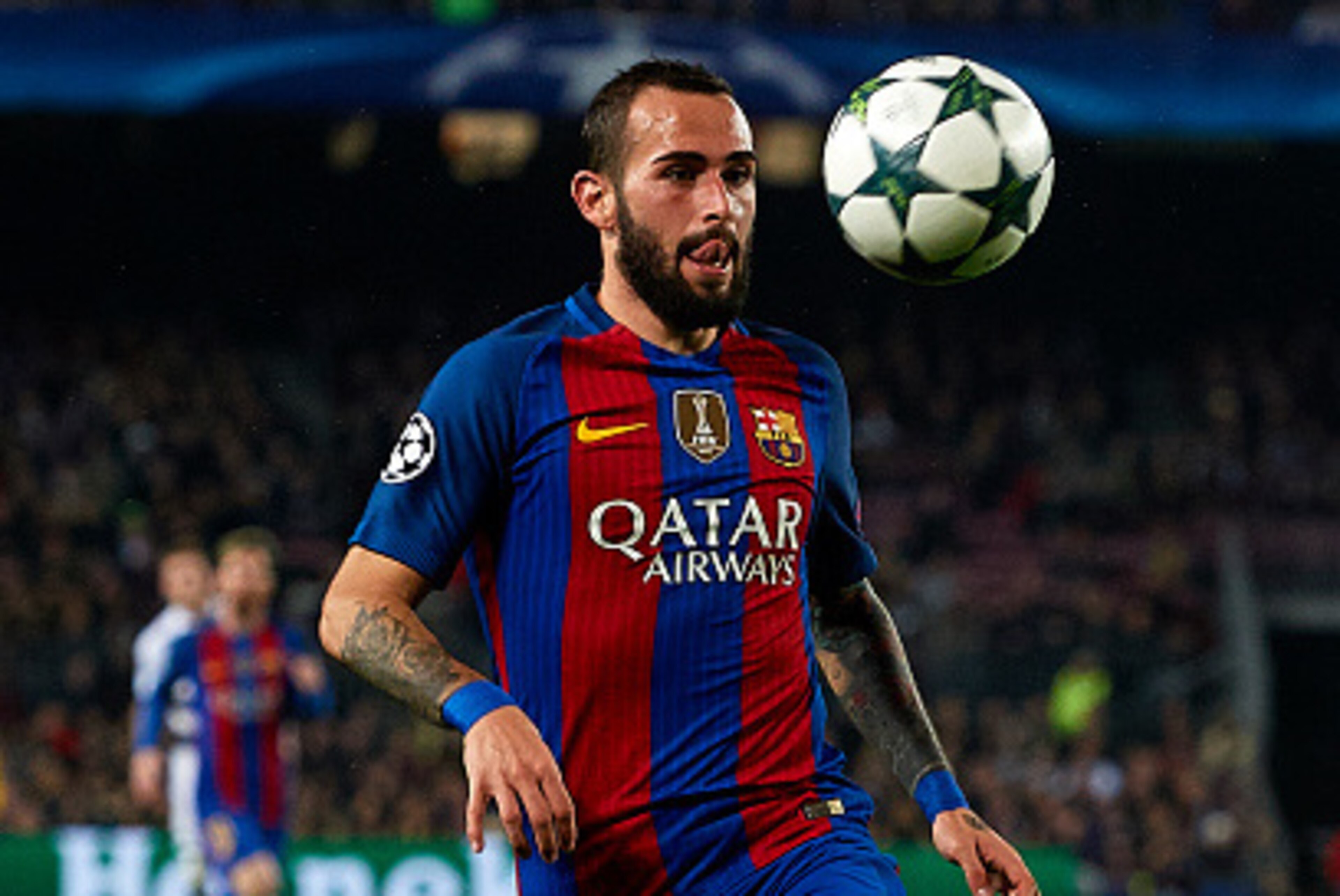 BARCELONA, SPAIN - DECEMBER 06:  Aleix Vidal of Barcelona in action during the UEFA Champions League Group C match between FC Barcelona and VfL Borussia Moenchengladbach at Camp Nou on December 6, 2016 in Barcelona.  (Photo by Manuel Queimadelos Alonso/Ge