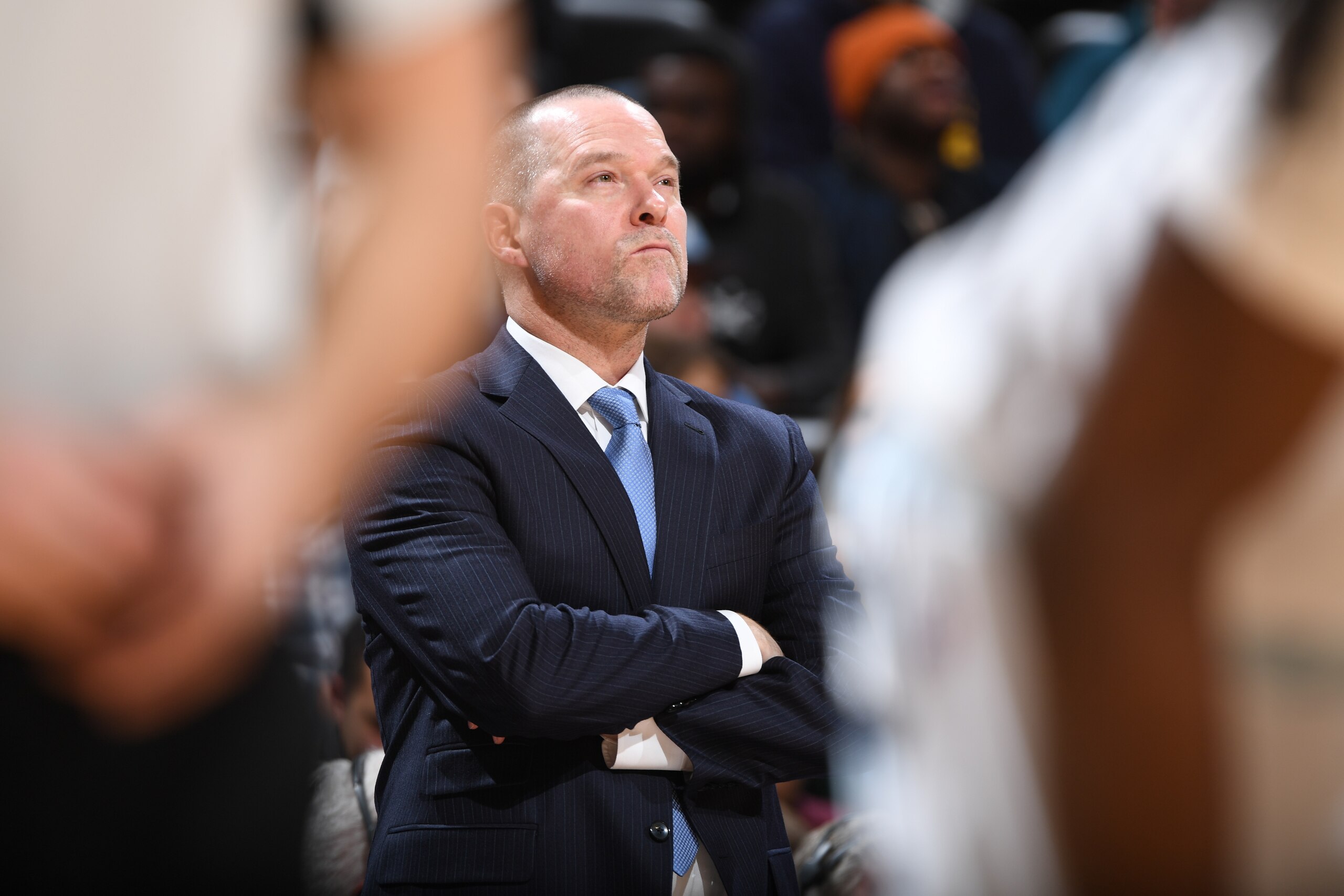 DENVER, CO - DECEMBER 17: Head Coach Michael Malone of the Denver Nuggets is seen during the game against the New York Knicks on December 17, 2016 at the Pepsi Center in Denver, Colorado. NOTE TO USER: User expressly acknowledges and agrees that, by downl