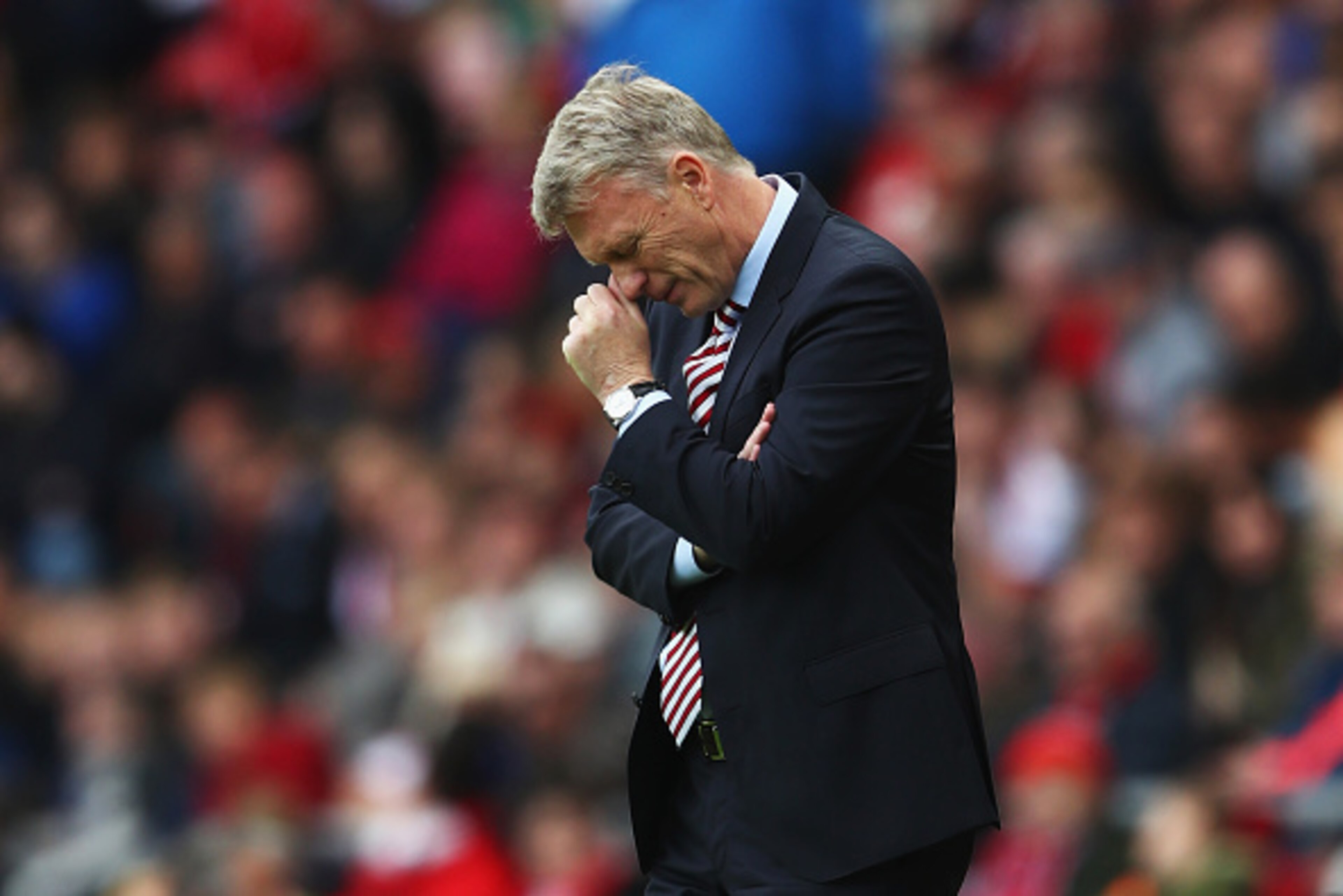 SUNDERLAND, ENGLAND - OCTOBER 01: David Moyes, Manager of Sunderland reacts during the Premier League match between Sunderland and West Bromwich Albion at Stadium of Light on October 1, 2016 in Sunderland, England. (Photo by Matthew Lewis/Getty Images) SUNDERLAND, ENGLAND - OCTOBER 01: David Moyes, Manager of Sunderland reacts during the Premier League match between Sunderland and West Bromwich Albion at Stadium of Light on October 1, 2016 in Sunderland, England. (Photo by Matthew Lewis/Getty Images)