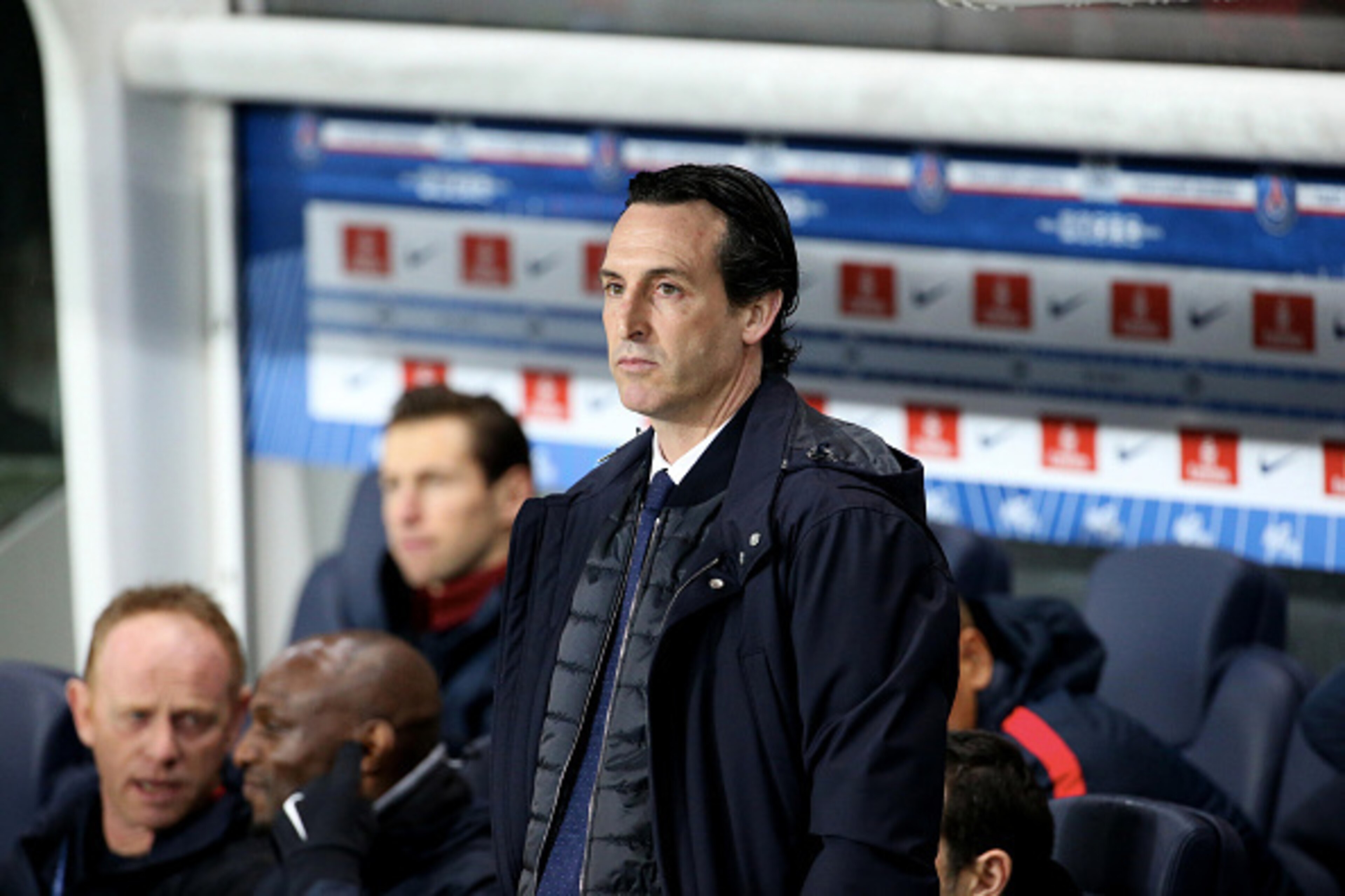 PARIS, FRANCE - DECEMBER 21: Head coach Unai Emery of Paris Saint-Germain during the French Ligue 1 match between Paris Saint-Germain and FC Lorient at Parc des Princes on december 21, 2016 in Paris, France.  (Photo by Xavier Laine/Getty Images)