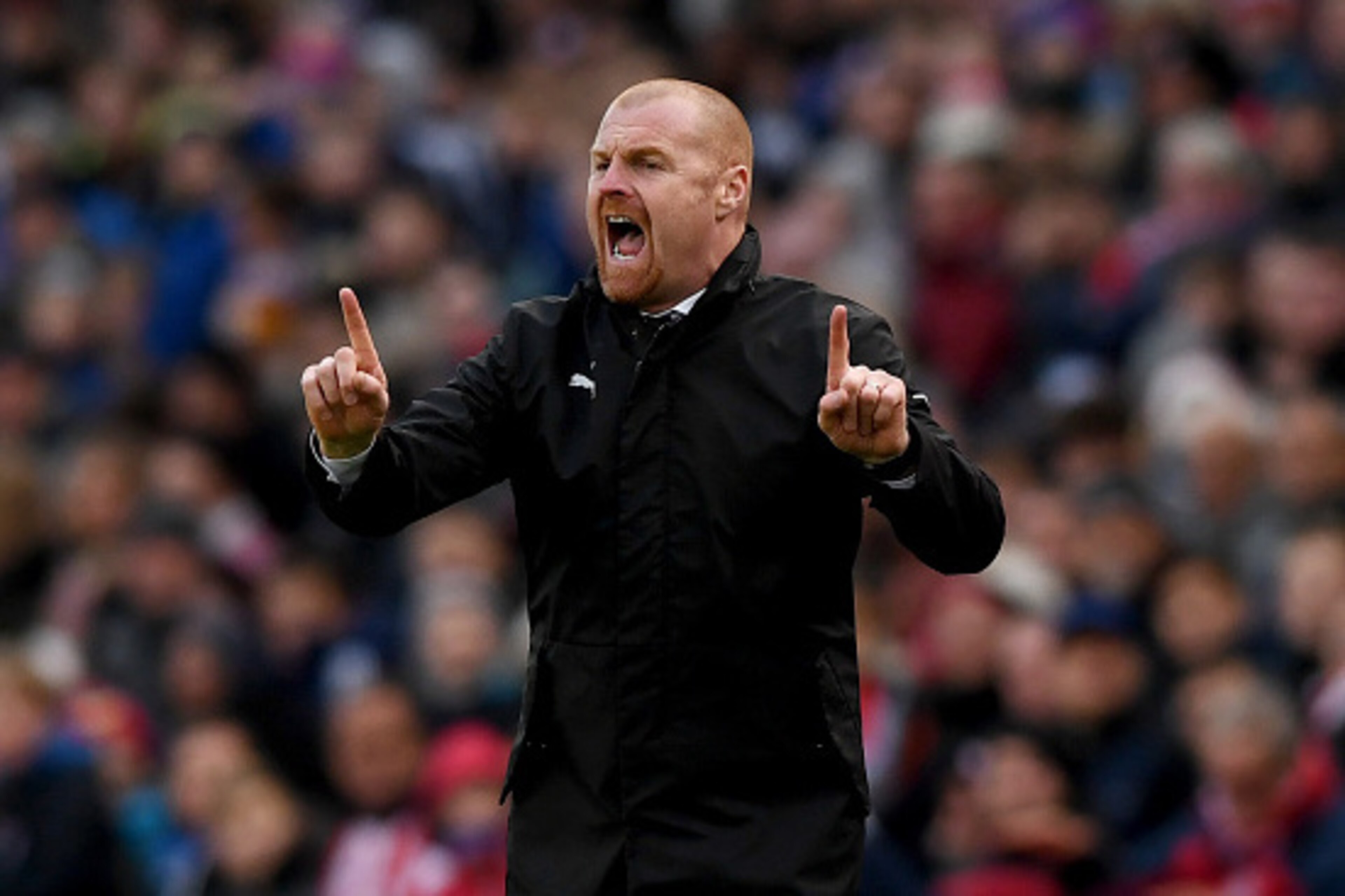 STOKE ON TRENT, ENGLAND - DECEMBER 03: Sean Dyche, Manager of Burnley gestures during the Premier League match between Stoke City and Burnley at Bet365 Stadium on December 3, 2016 in Stoke on Trent, England. (Photo by Gareth Copley/Getty Images) STOKE ON TRENT, ENGLAND - DECEMBER 03: Sean Dyche, Manager of Burnley gestures during the Premier League match between Stoke City and Burnley at Bet365 Stadium on December 3, 2016 in Stoke on Trent, England. (Photo by Gareth Copley/Getty Images)
