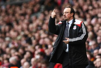 LIVERPOOL, UNITED KINGDOM - FEBRUARY 23:  Rafa Benitez, manager of Liverpool looks on during the Barclays Premier League match between Liverpool and Middlesbrough at Anfield on February 23, 2008 in Liverpool, England.  (Photo by Christopher Lee/Getty Imag