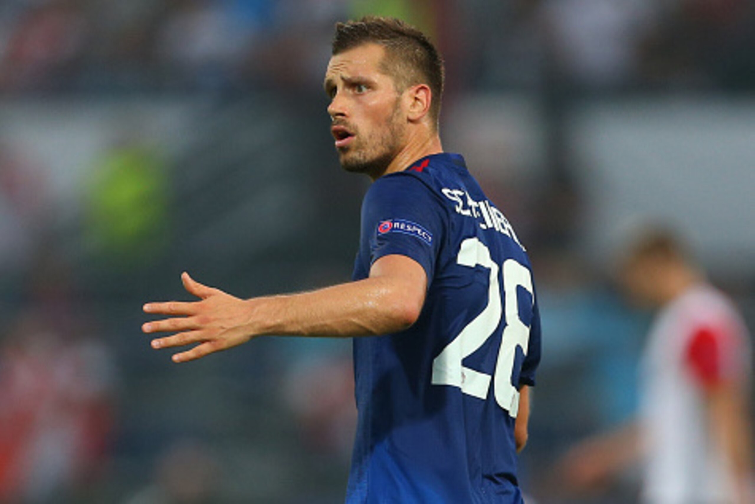 ROTTERDAM, NETHERLANDS - SEPTEMBER 15: Morgan Schneiderlin of Manchester United during the UEFA Europa League match between Feyenoord and Manchester United at Feijenoord Stadion on September 15, 2016 in Rotterdam, . (Photo by Catherine Ivill - AMA/Getty I