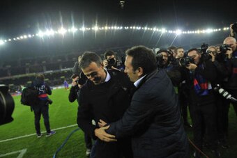 Luis Enrique is a big admirer of the work of Eusebio Sacristan (right).