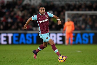 SWANSEA, WALES - DECEMBER 26:  West Ham player Dimitri Payet in action during the Premier League match between Swansea City and West Ham United at Liberty Stadium on December 26, 2016 in Swansea, Wales.  (Photo by Stu Forster/Getty Images)