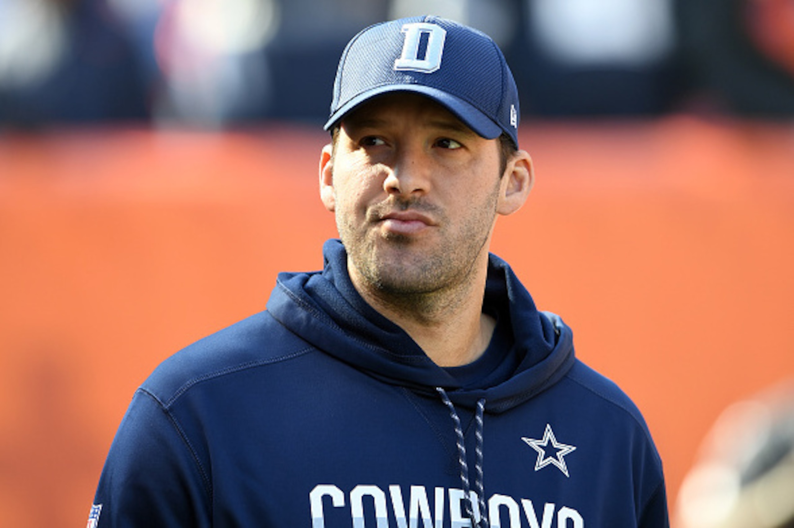CLEVELAND, OH - NOVEMBER 06:  Tony Romo #9 of the Dallas Cowboys looks on from the sideline in the first half against the Cleveland Browns at FirstEnergy Stadium on November 6, 2016 in Cleveland, Ohio.  (Photo by Jason Miller/Getty Images)